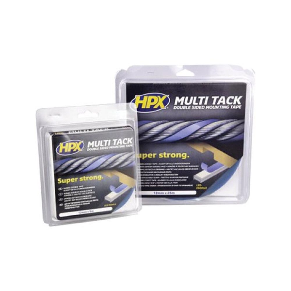 HPF Doppelklebeband Doppelseitiges Multi-tack Klebeband - halbtransparent - 12 mm x 5 m (1-St)