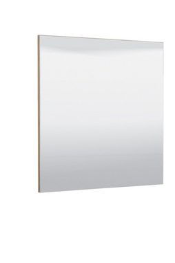 möbelando Wandspiegel Sabac, Moderner Spiegel, Trägerplatte aus melaminbeschichteter Spanplatte in Artisan Eiche Nachbildung. Breite 80 cm, Höhe 80 cm, Tiefe 2 cm