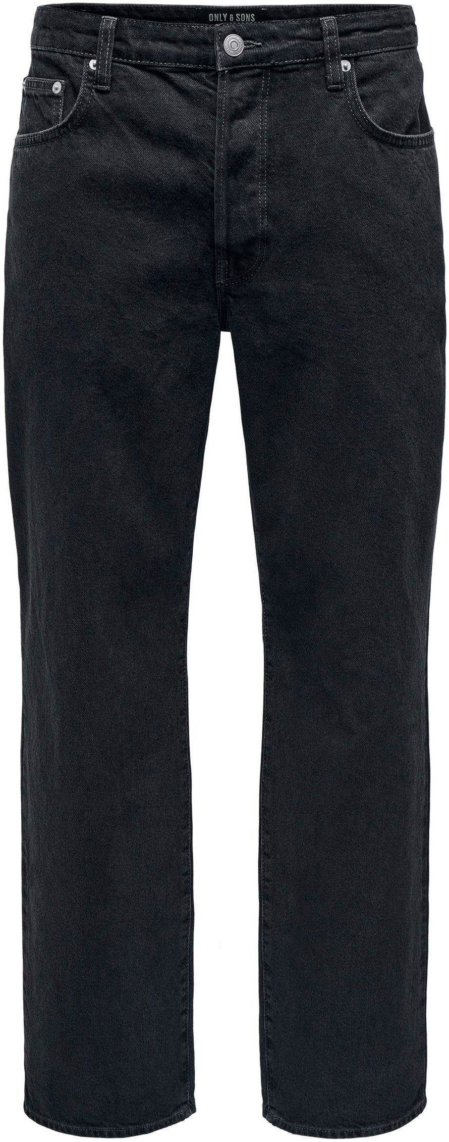 ONLY SLIM NOOS LBD AZG Black & Slim-fit-Jeans Washed 8263 ONSLOOM DNM SONS