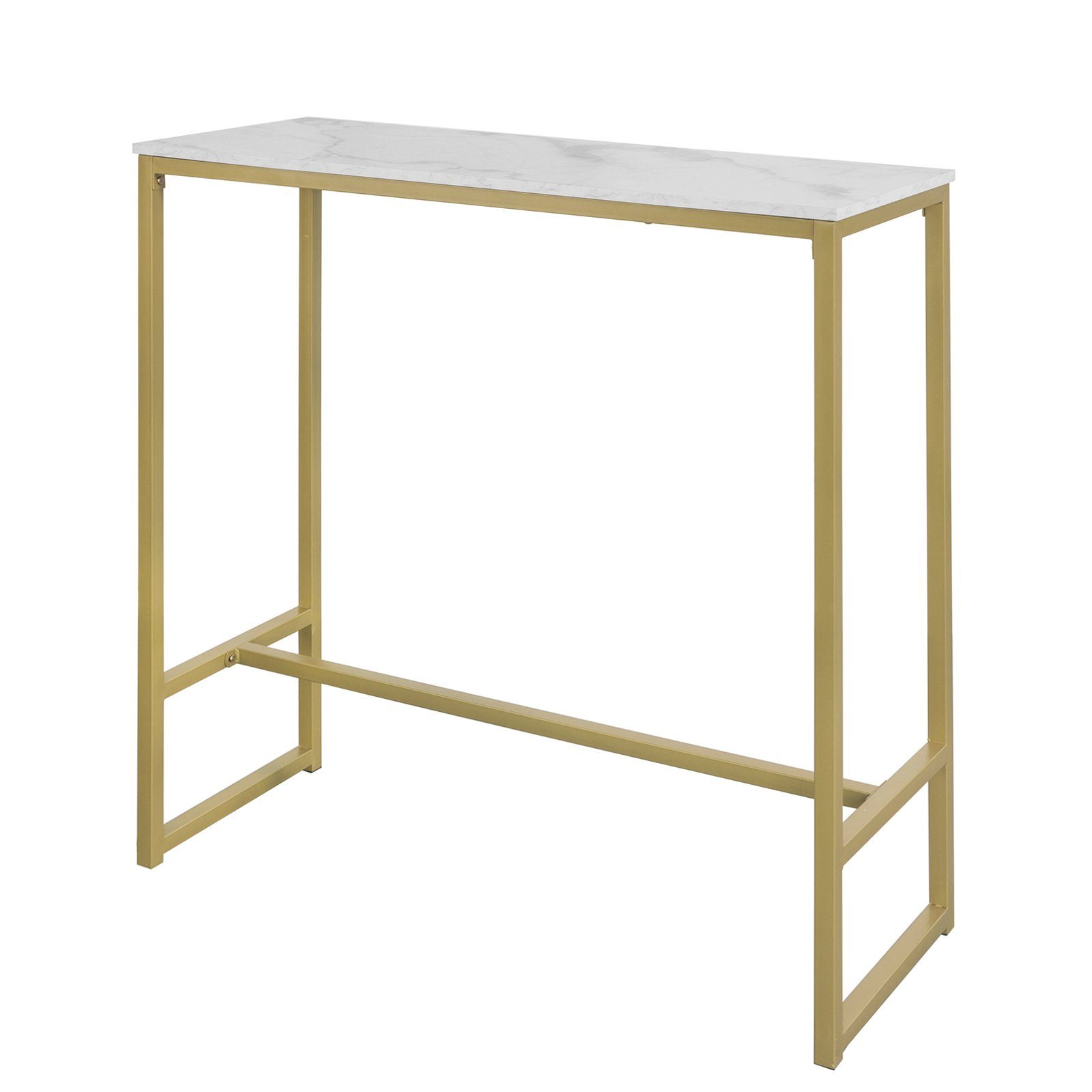 SoBuy Bartisch FSB34, mit goldenem Metallrahmen günstig online kaufen