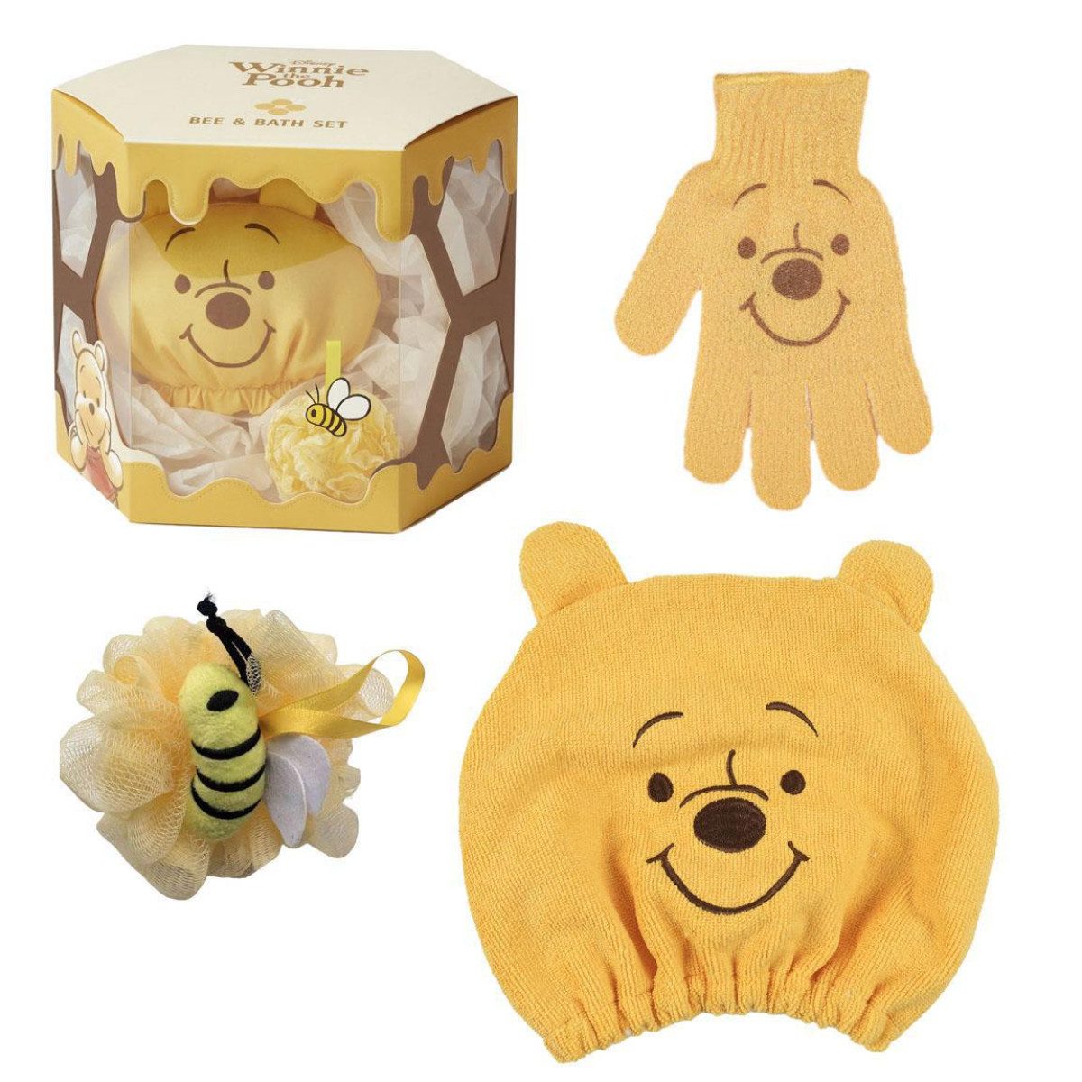 Disney Winnie Puuh Hautpflege-Set Körperpflege Set kompakt für Badezimmer Urlaub Spar-Set