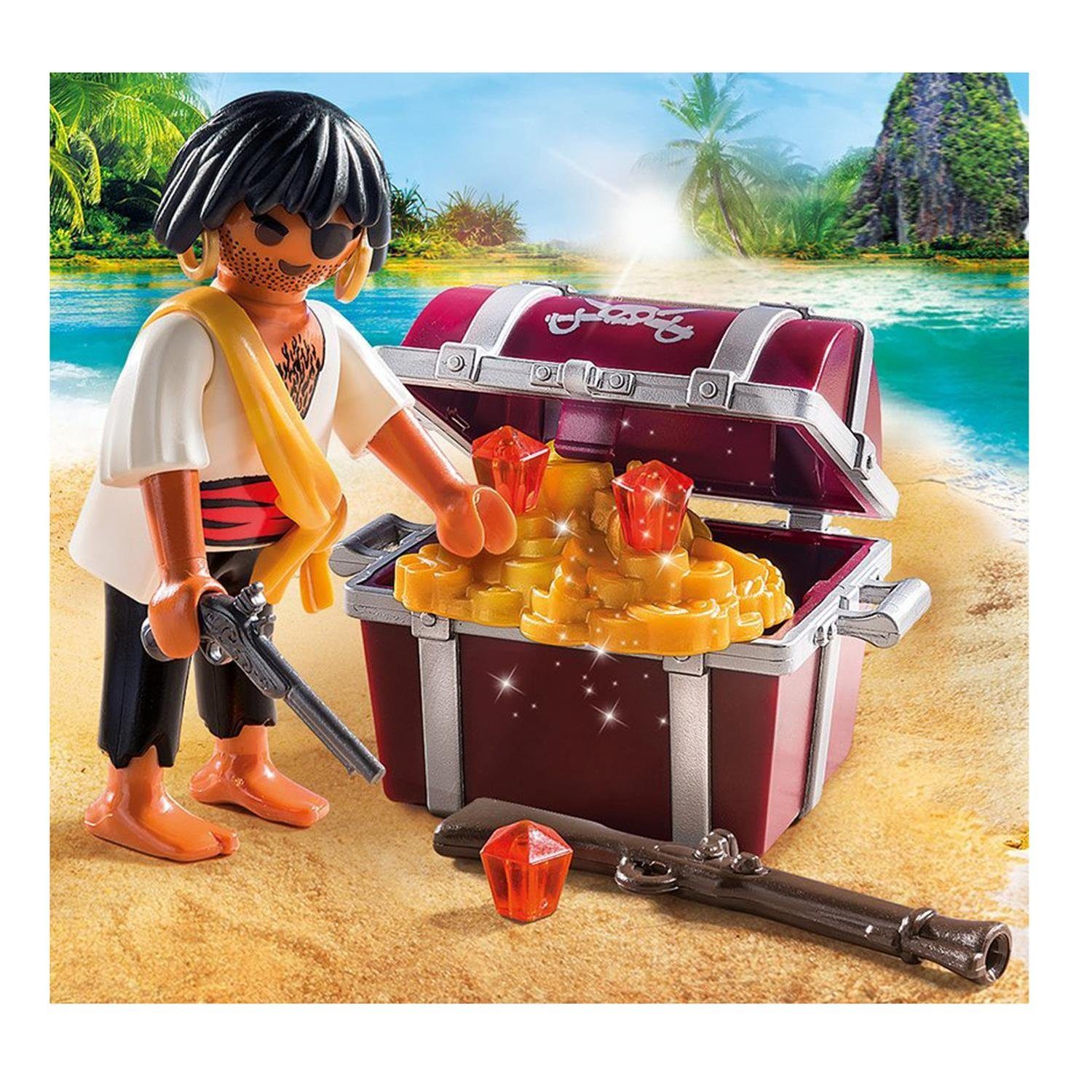 Playmobil® 9358 Pirat mit Schatzkiste Konstruktions-Spielset günstig online kaufen
