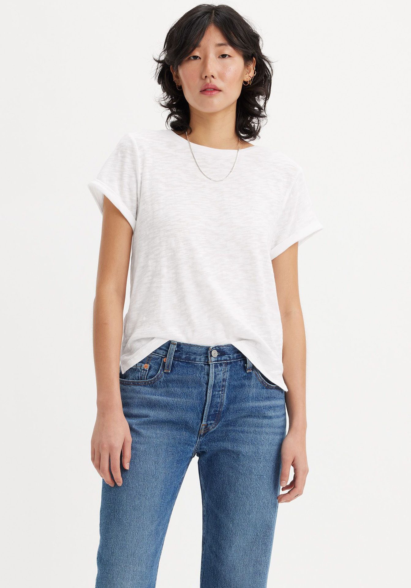 Levi's® Rundhalsshirt MARGOT TEE aus strukturierter günstig online kaufen