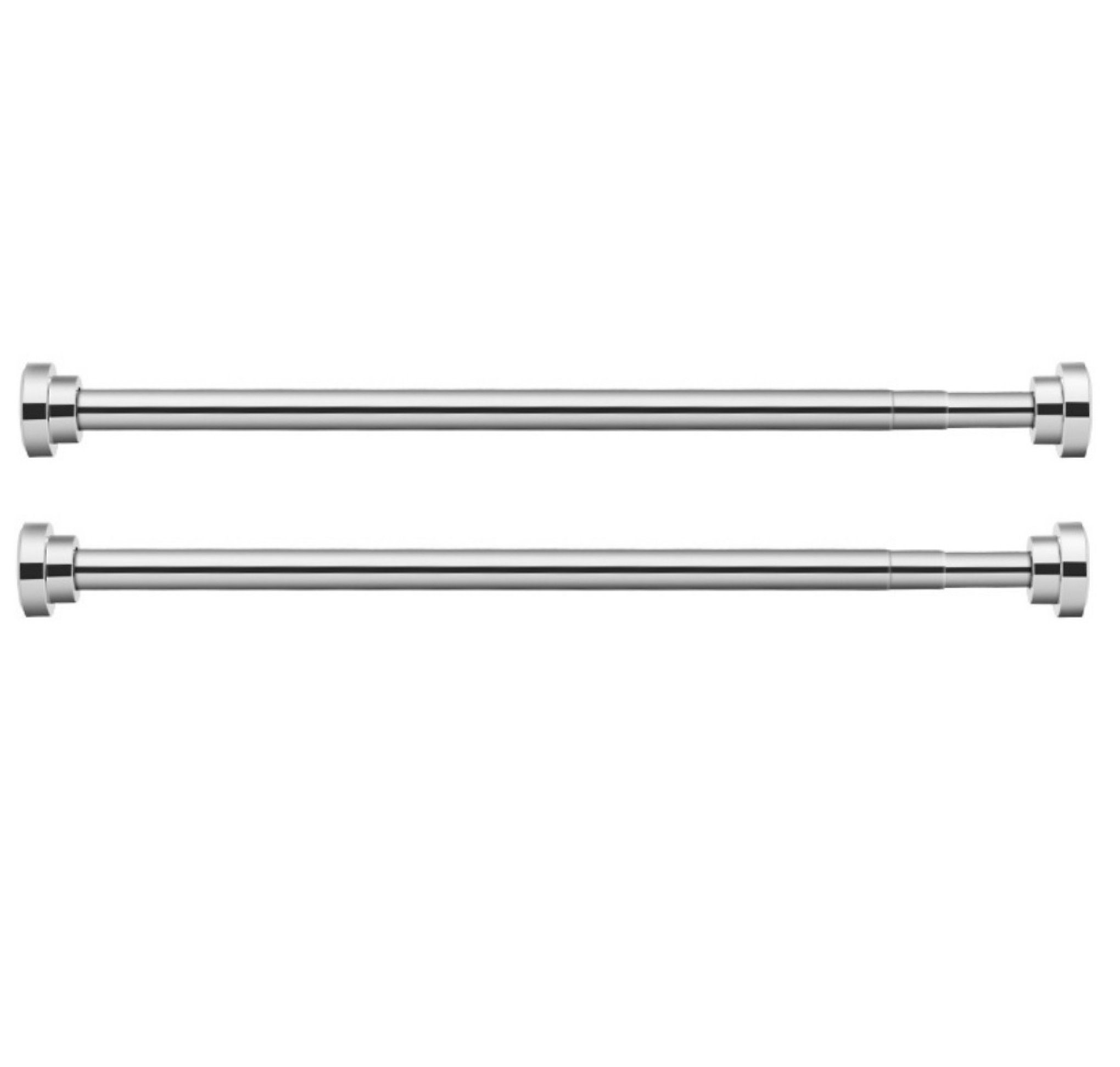 Set Bohren 50 55 BAYLI 2er Duschvorhangstange Duschvorhangstange verstellbar cm von cm, ohne -