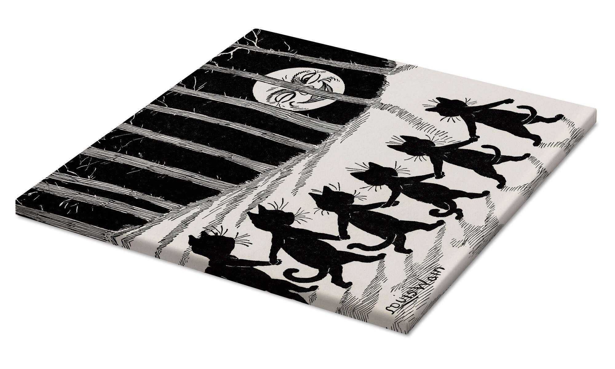 Posterlounge Wandbild Katzen bei Vollmond, Louis günstig online kaufen