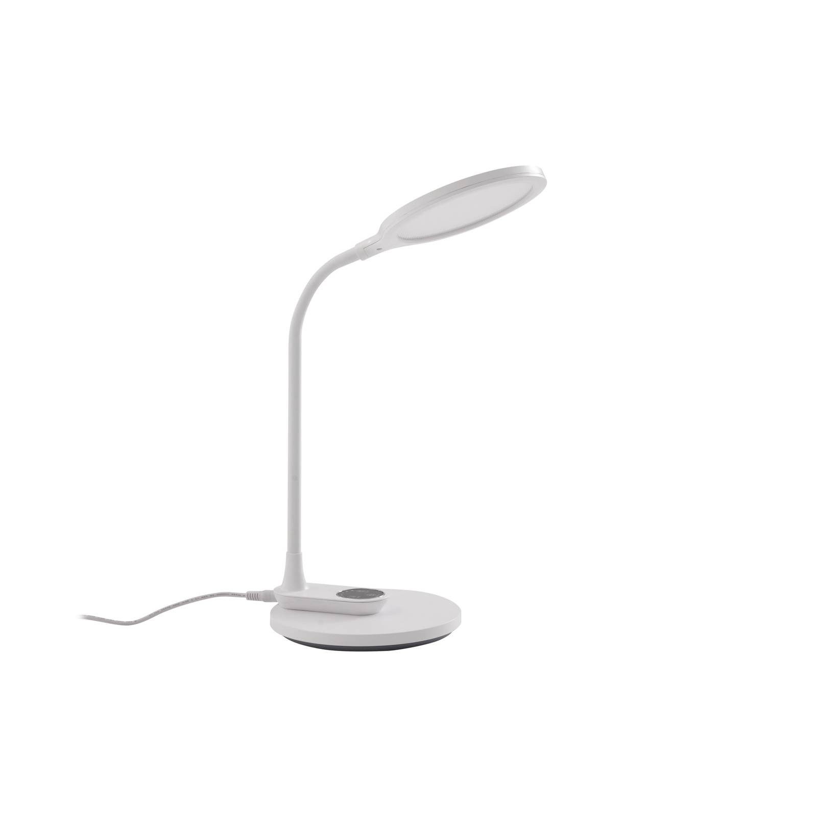 Lindby Schreibtischlampe Valtaria, LED, Kunststoff Weiß Farbwechsel warmweiß / tageslicht IP20, 1 x 7,2 W LED, Farbwechsel warmweiß / tageslicht