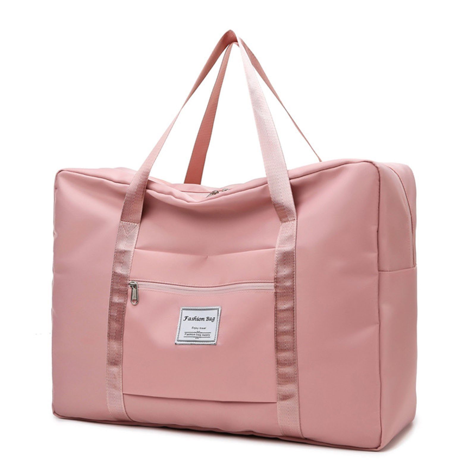 Blusmart Sporttasche Einfarbige, Große Sporttasche Mit Reißverschluss, Große Kapazität pink