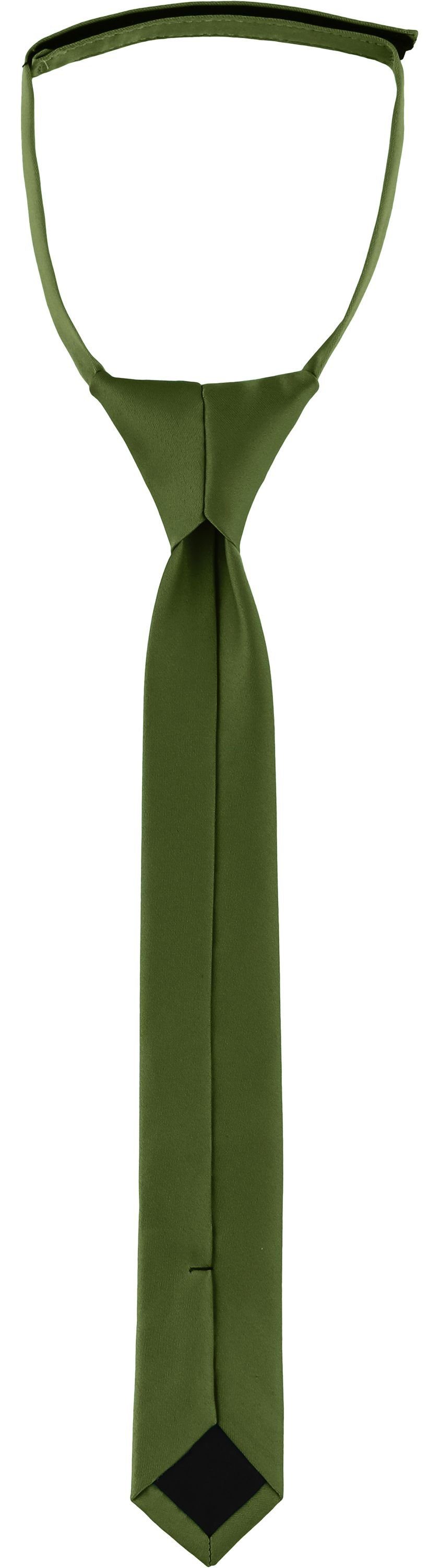 Olive Ladeheid (31cm Krawatte Kinder x 1-St) 4cm) KJ Krawatte Jungen (Set,
