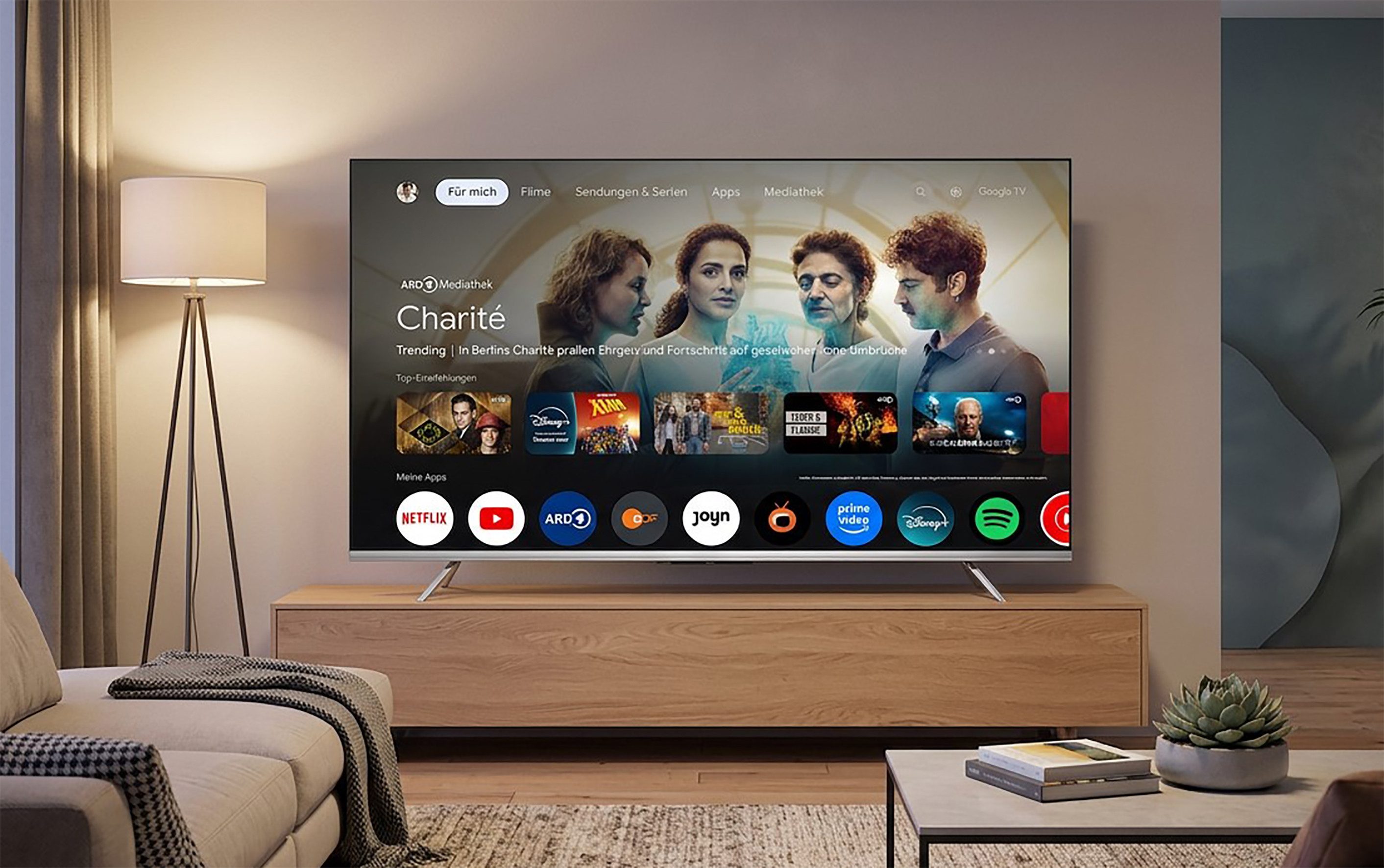JTC-24 JTCSQ50U39505G QLED-Fernseher (126 cm/50 Zoll, 4K Ultra HD, Smart-TV, Google TV, Dolby Vision, Bluetooth, Triple Tuner, Sprachsteuerung)