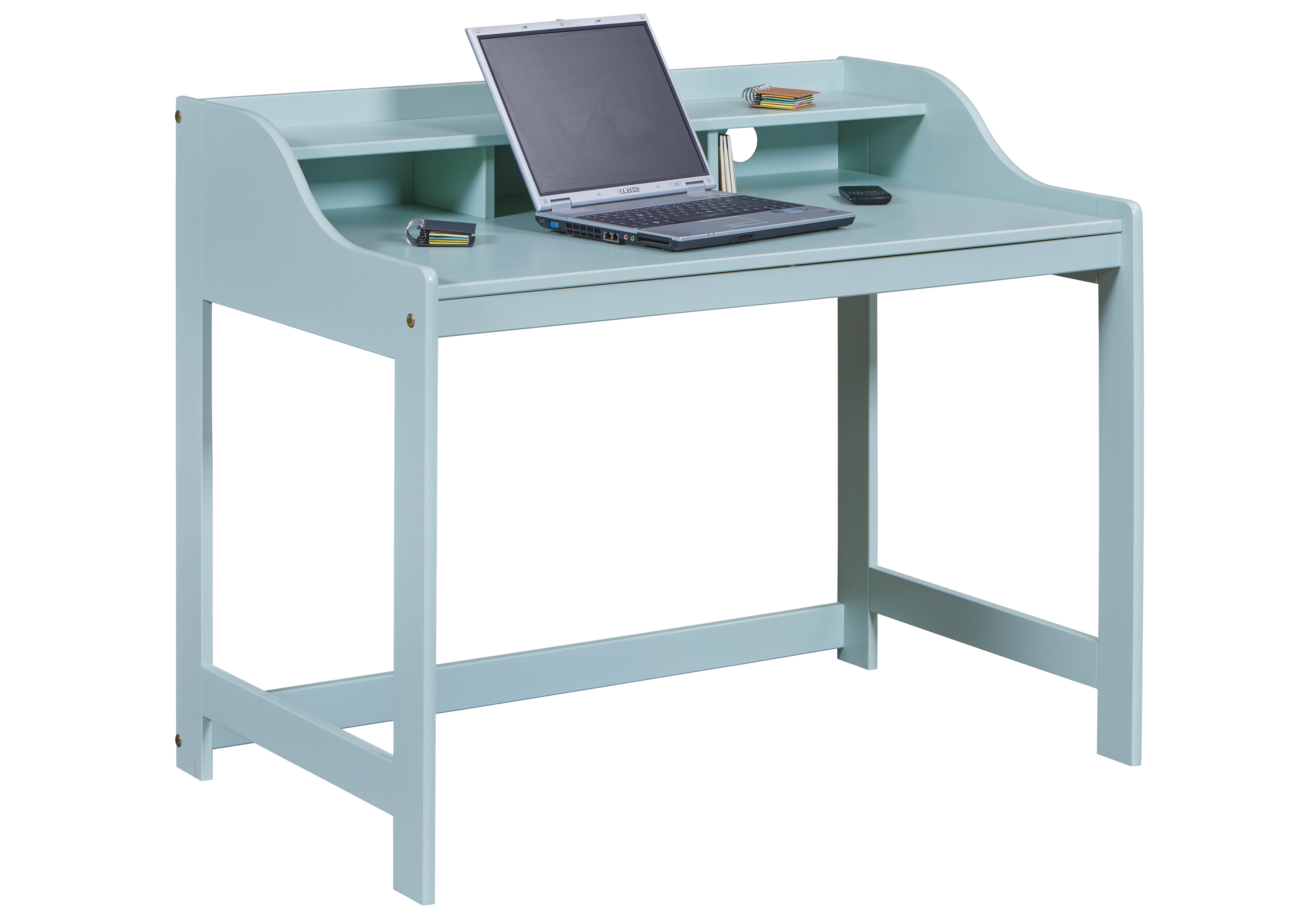 Inter Link Schreibtisch Conversation Desk, Kiefer Massivholz, Runde Ecken und Kanten