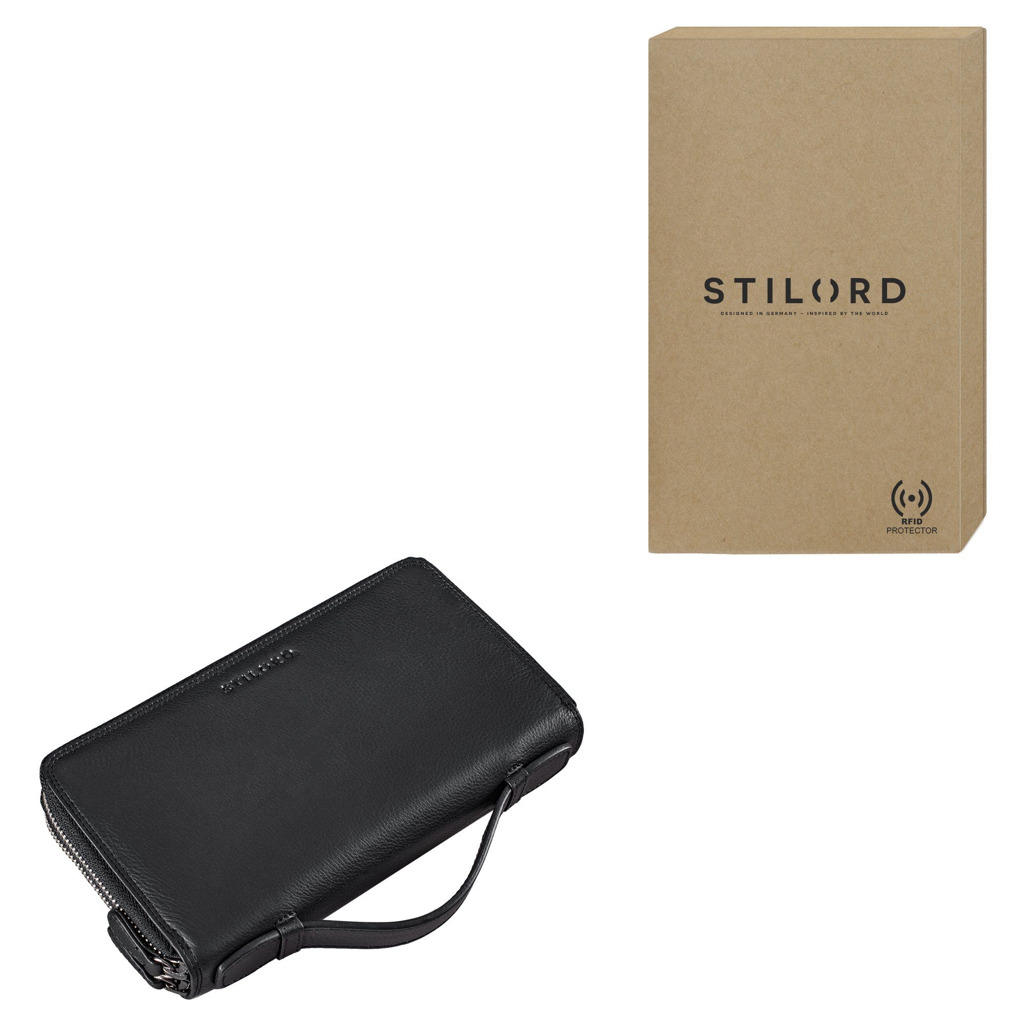 STILORD Geldbörse "Sean" Große Geldtasche Herren Leder mit Handgelenk Griff günstig online kaufen