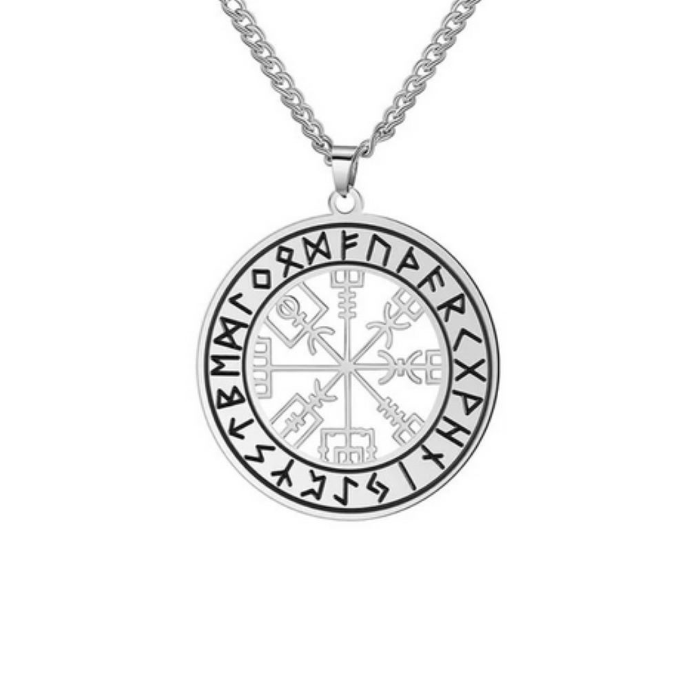 Ketten-Set Kette Runenkompass Viking Edelstahl Unisex