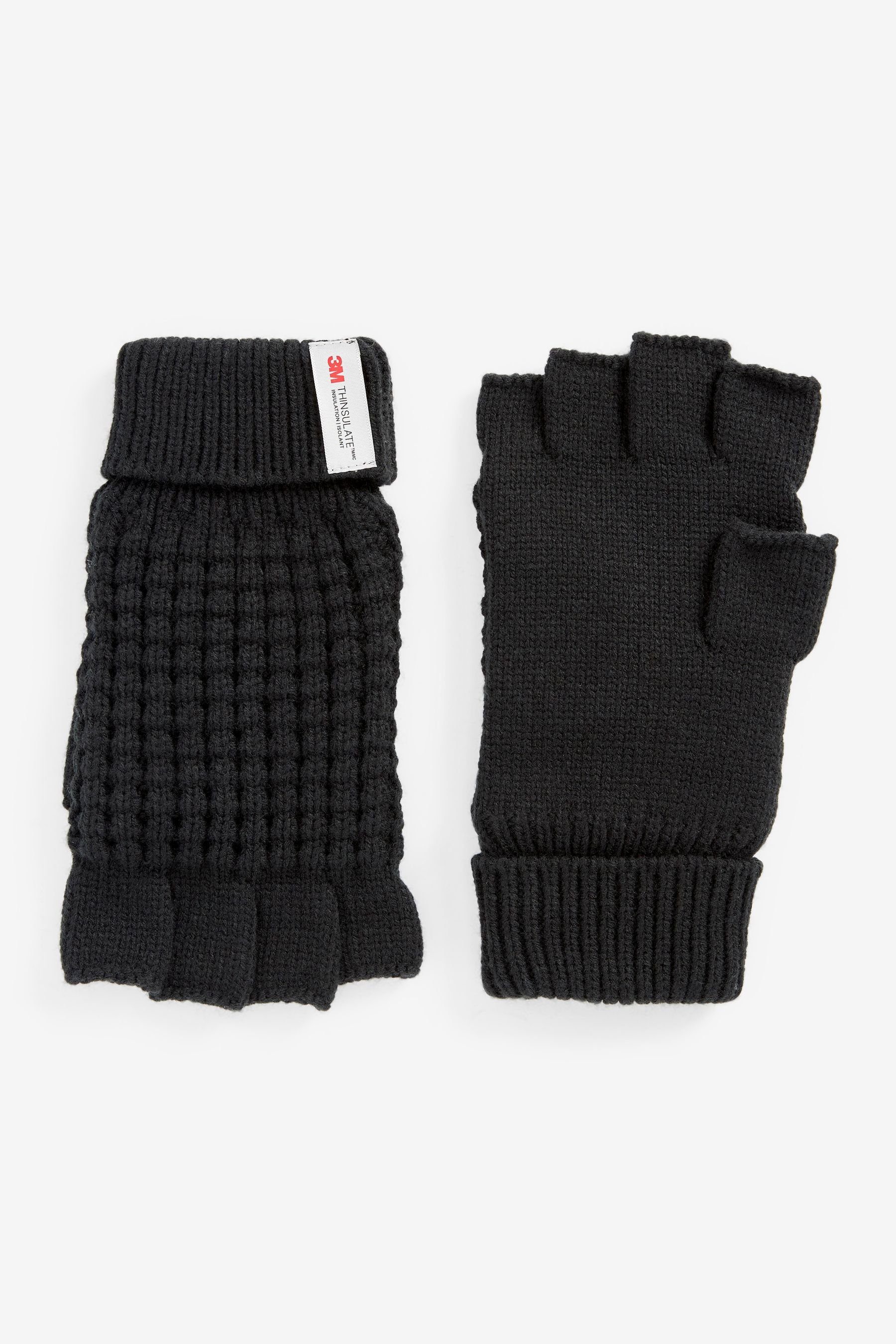 Thinsulate® Fingerlose Black Next Strickhandschuhe Handschuhe