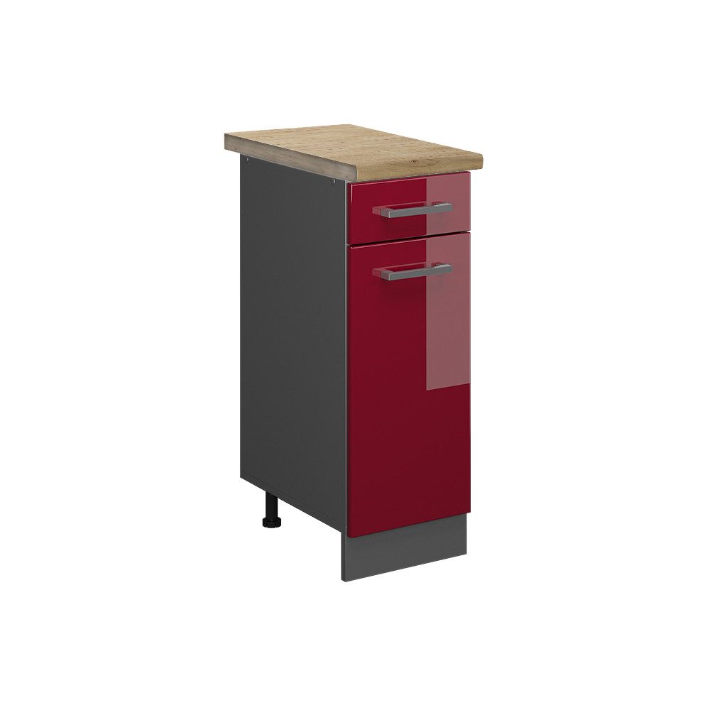 Vicco Unterschrank R-Line, Bordeaux Hochglanz/Anthrazit, 30 günstig online kaufen