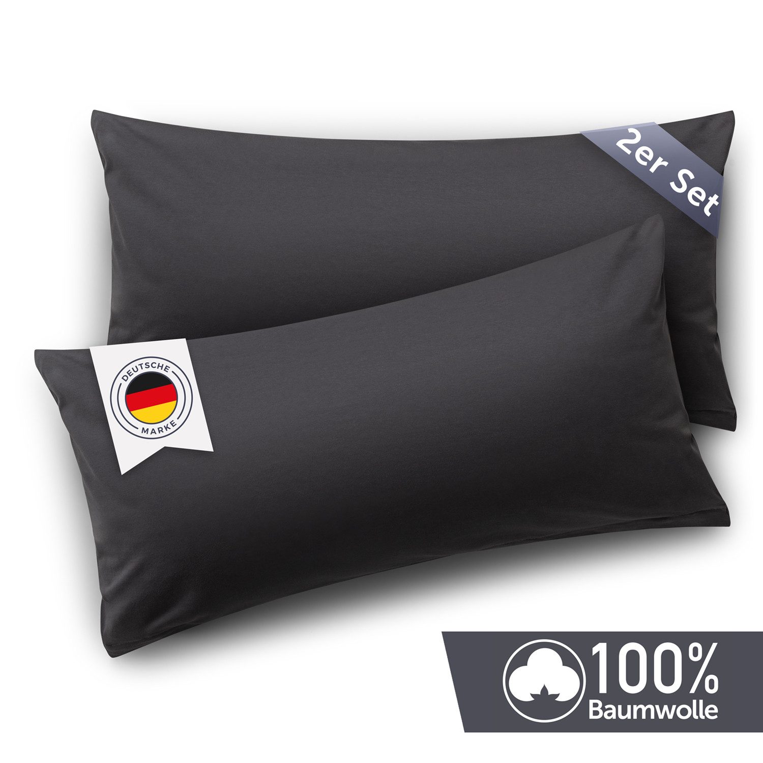 Blumtal Kissenbezug Premium Jersey 2er Set, Oeko-Tex Zertifiziert, (2 Stück günstig online kaufen