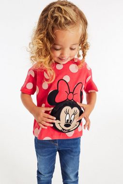 Next Langarmshirt Langärmeliges T-Shirt mit Minnie-Mouse-Tasche (2-tlg)