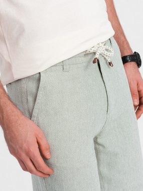 OMBRE Chinoshorts Gestrickte Shorts für Männer aus Leinen und Baumwolle