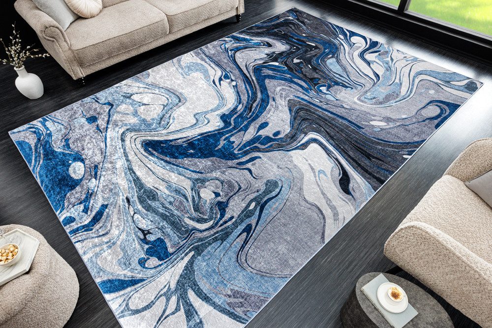 riess-ambiente Designteppich ART RUGS 350x240cm grau blau · Kurzflor-Teppic günstig online kaufen