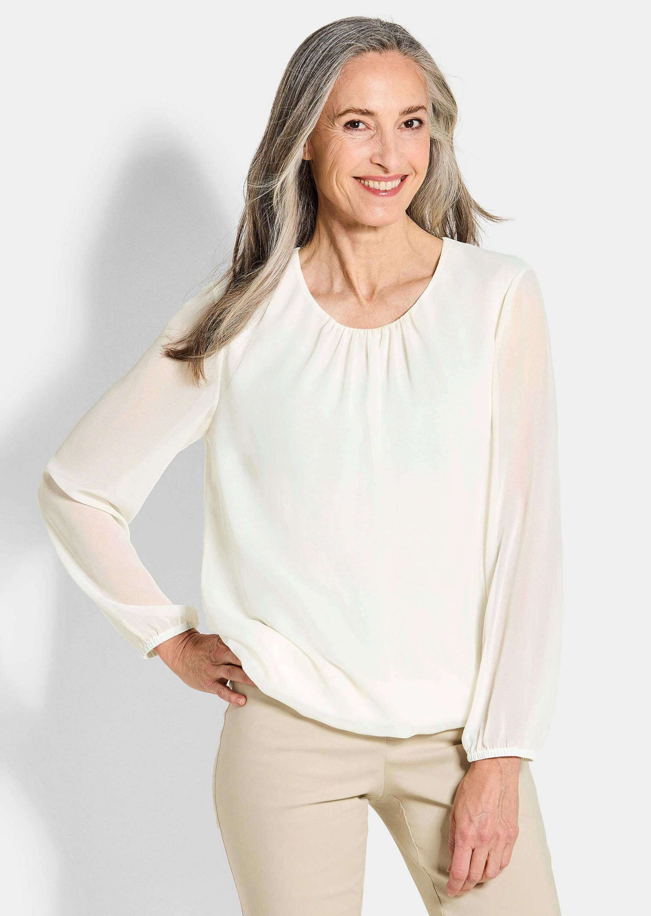 GOLDNER Klassische Bluse Elegante Bluse aus Chiffon günstig online kaufen