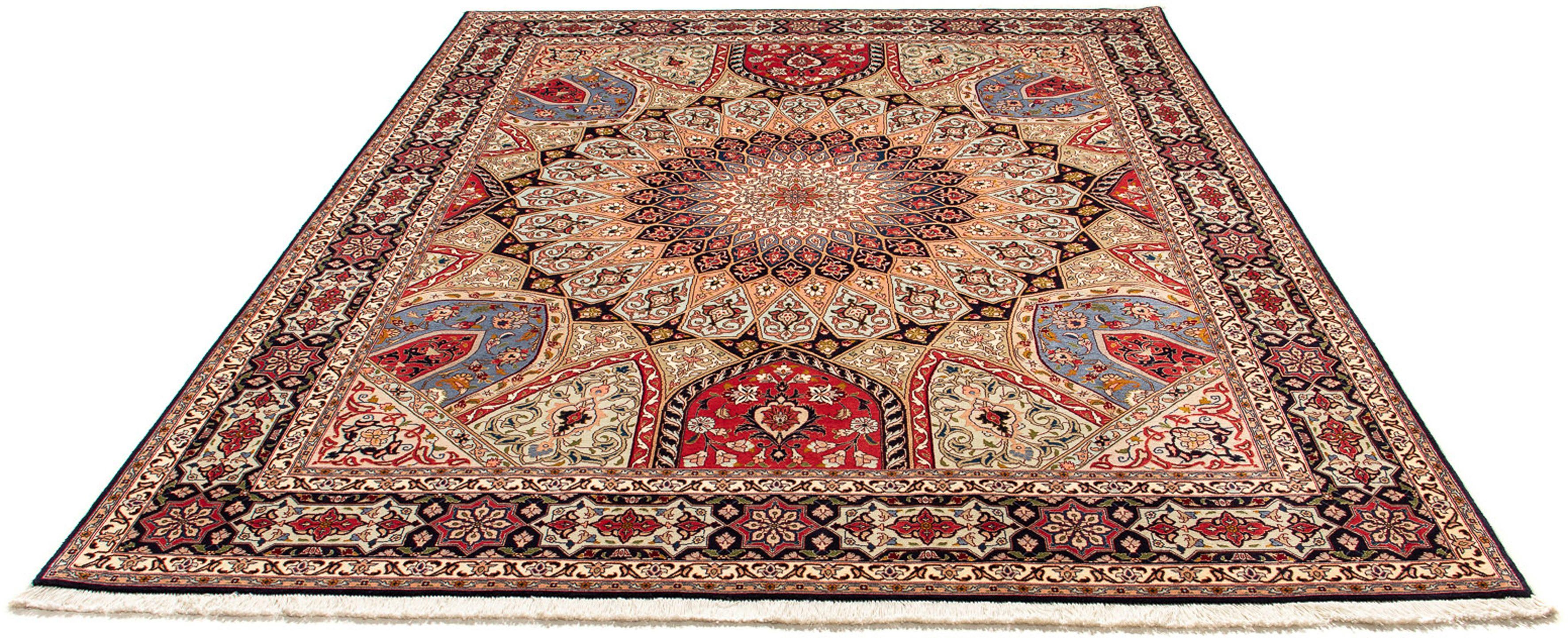 Orientteppich Perser - Täbriz - Royal - 250 x 204 cm - mehrfarbig, morgenland, rechteckig, Höhe: 7 mm, Wohnzimmer, Handgeknüpft, Einzelstück mit Zertifikat