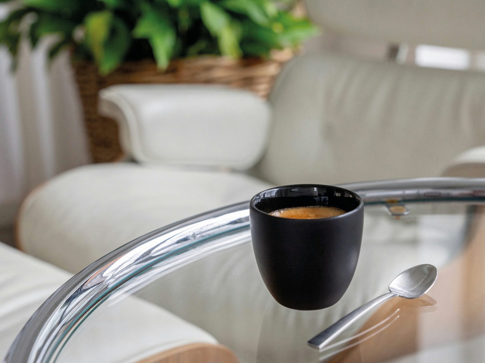 Rosenthal Espressotasse the cup+ Delicate Black Espresso doppelwandig 0,08l, Porzellan