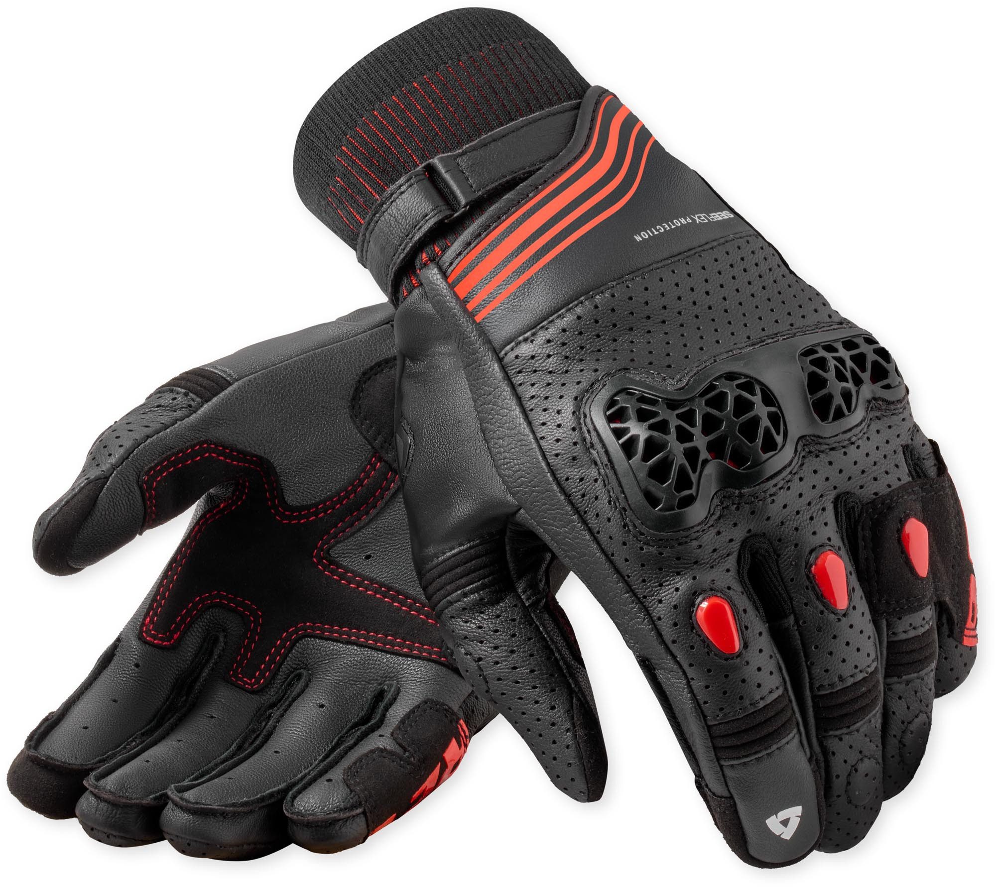 Revit Motorradhandschuhe Positron perforierte Motorrad Handschuhe mit Fingerbrücke,perforiert,Touchscreenbedienung möglich