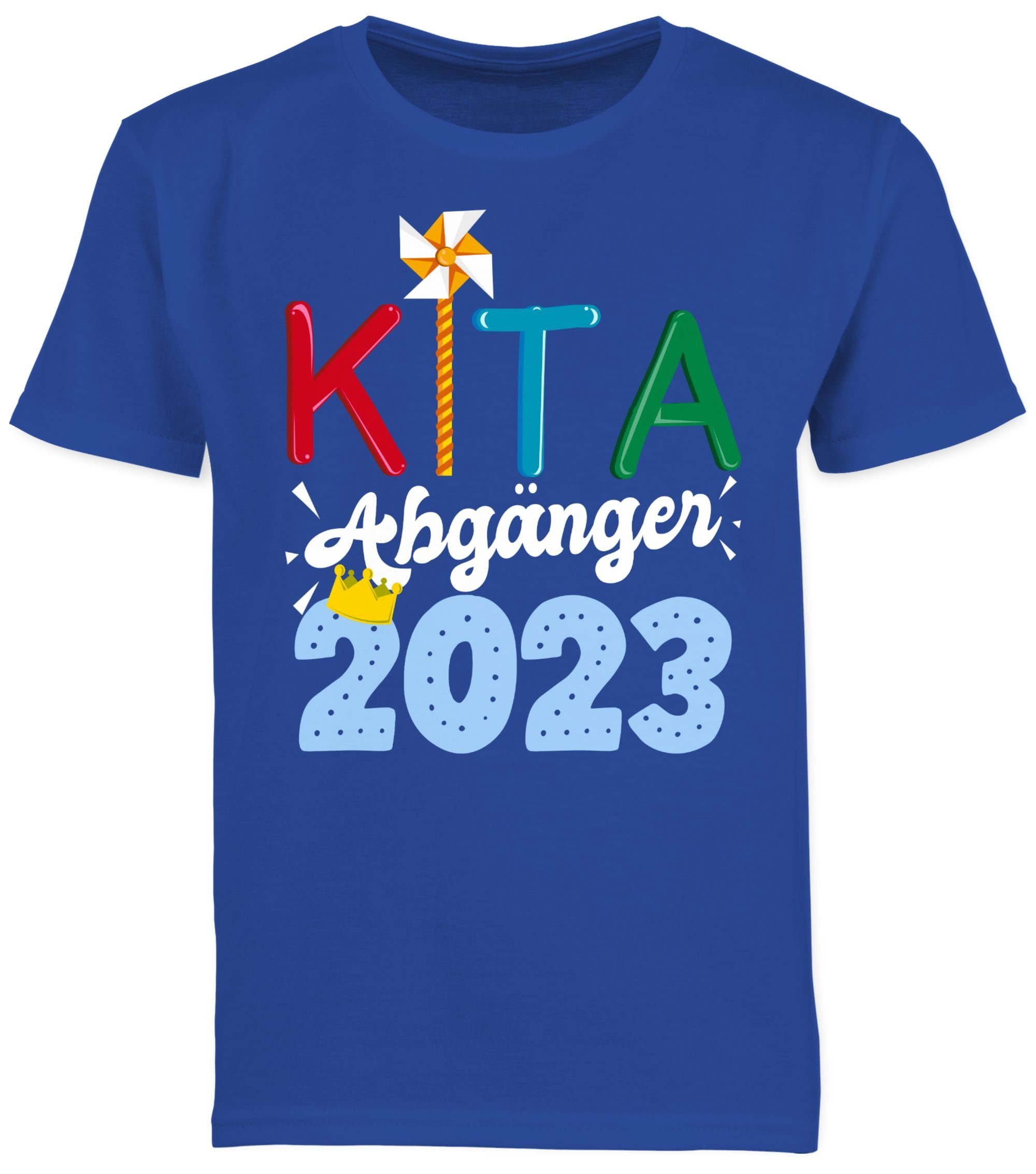 Shirtracer Junge Geschenke I Abgänger T-Shirt Kita 02 2023 Royalblau Einschulung Schulanfang