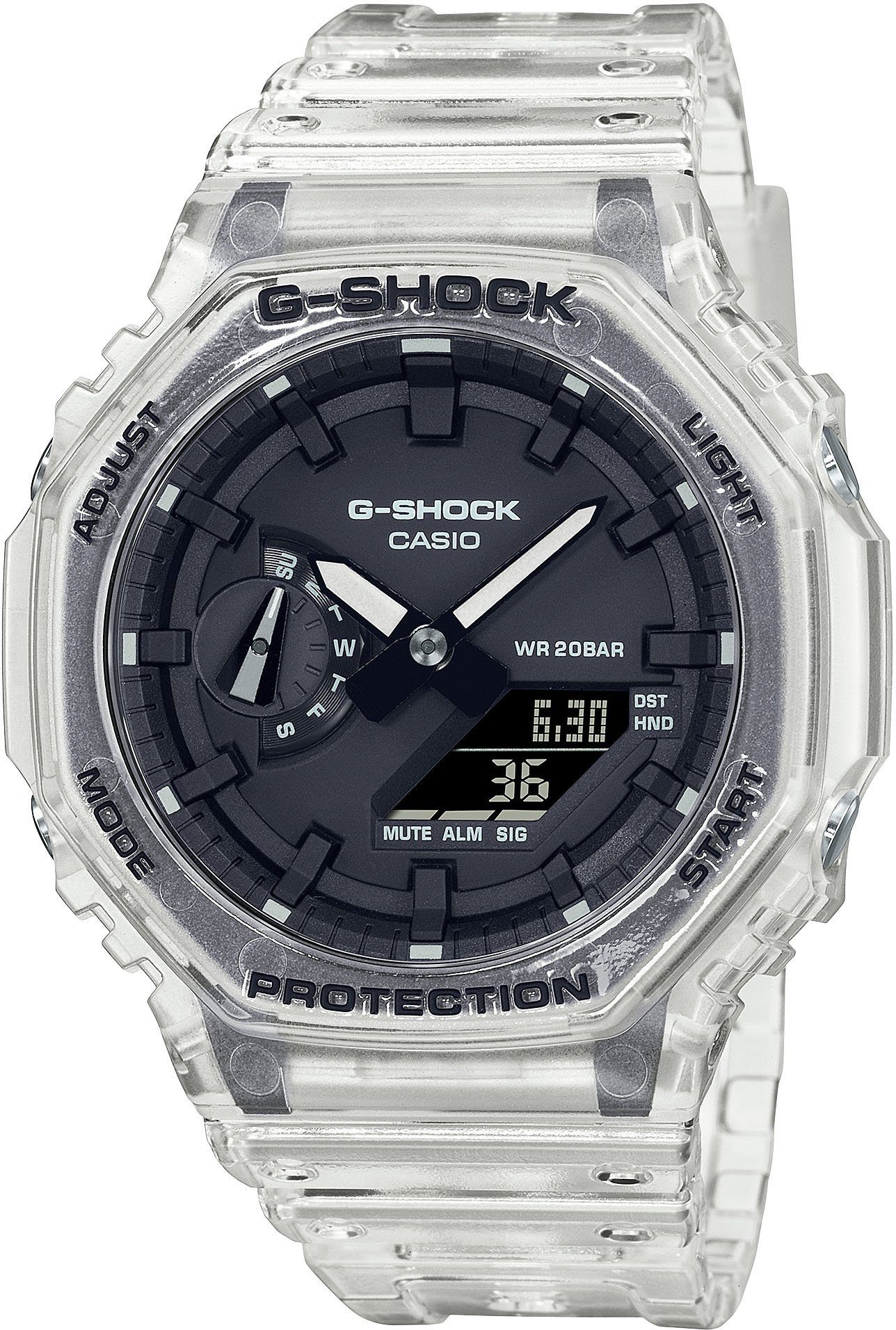 CASIO G-SHOCK Chronograph GA-2100SKE-7AER, Modischer Herrenchronograph