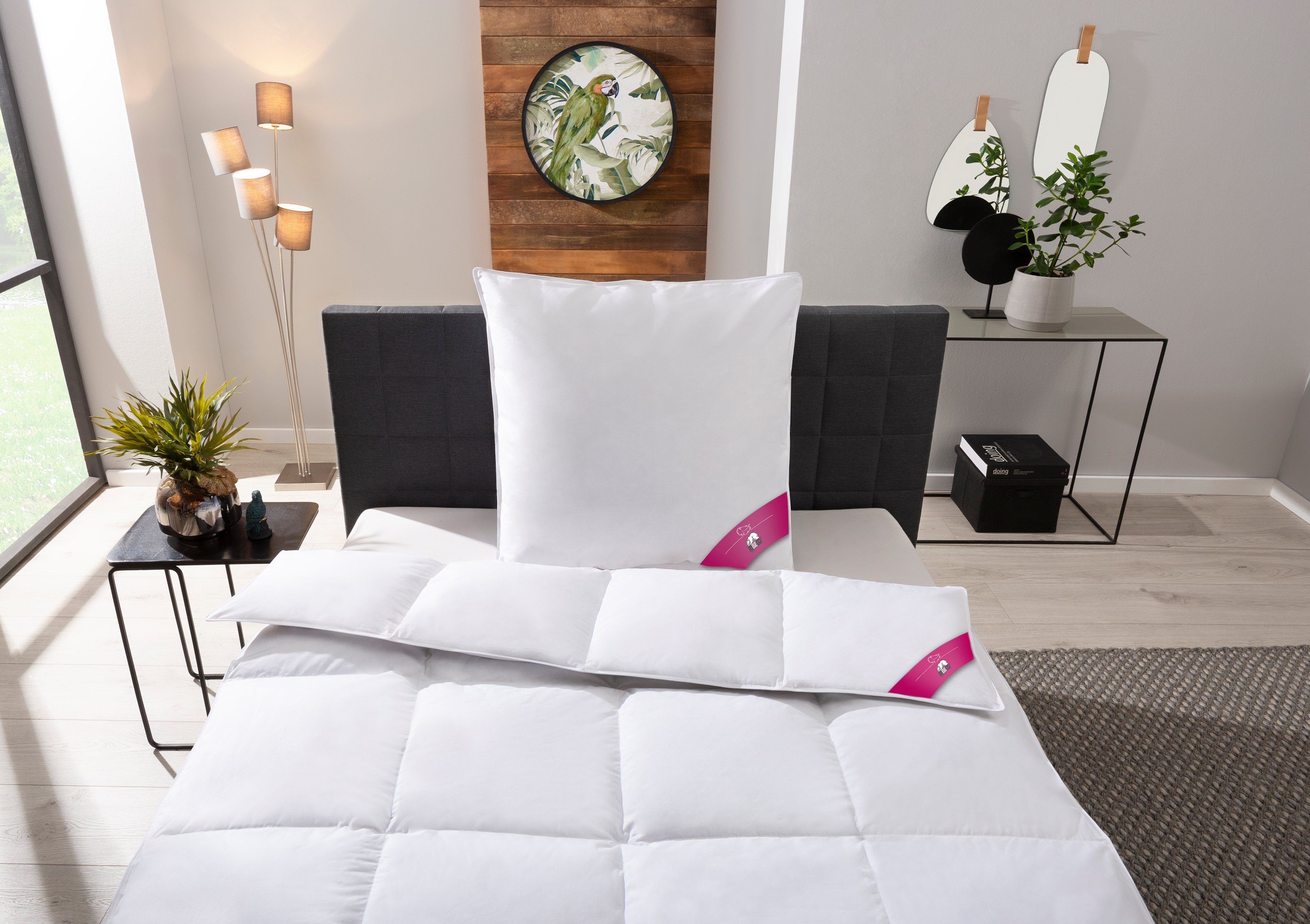 RIBECO Daunenbettdecke + Kopfkissen Johanna, Füllung: Bettdecke: 80% Daunen günstig online kaufen