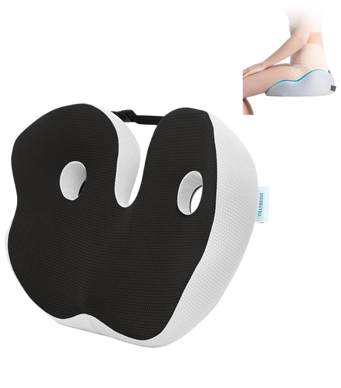 Forrlite Sitzkissen Sitzkeilkissen für Bürostuhl & Autositz – Ergonomisches, Sitzkissen, Sitzkeilkissen Entlastet, Erhöht Sitzkomfort