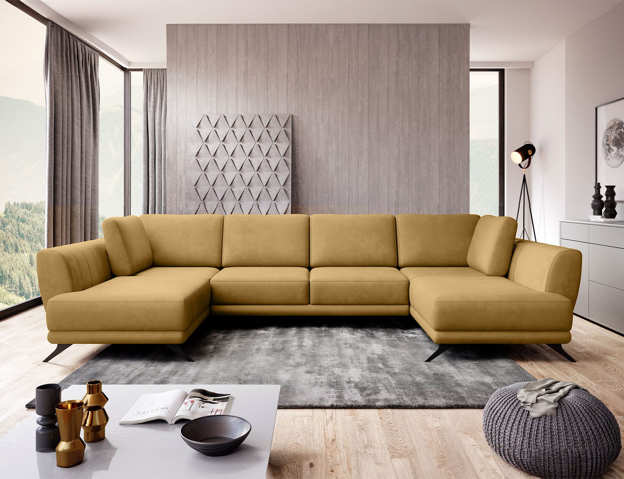 MF Design Wohnlandschaft Marco, mit Bettfunktion