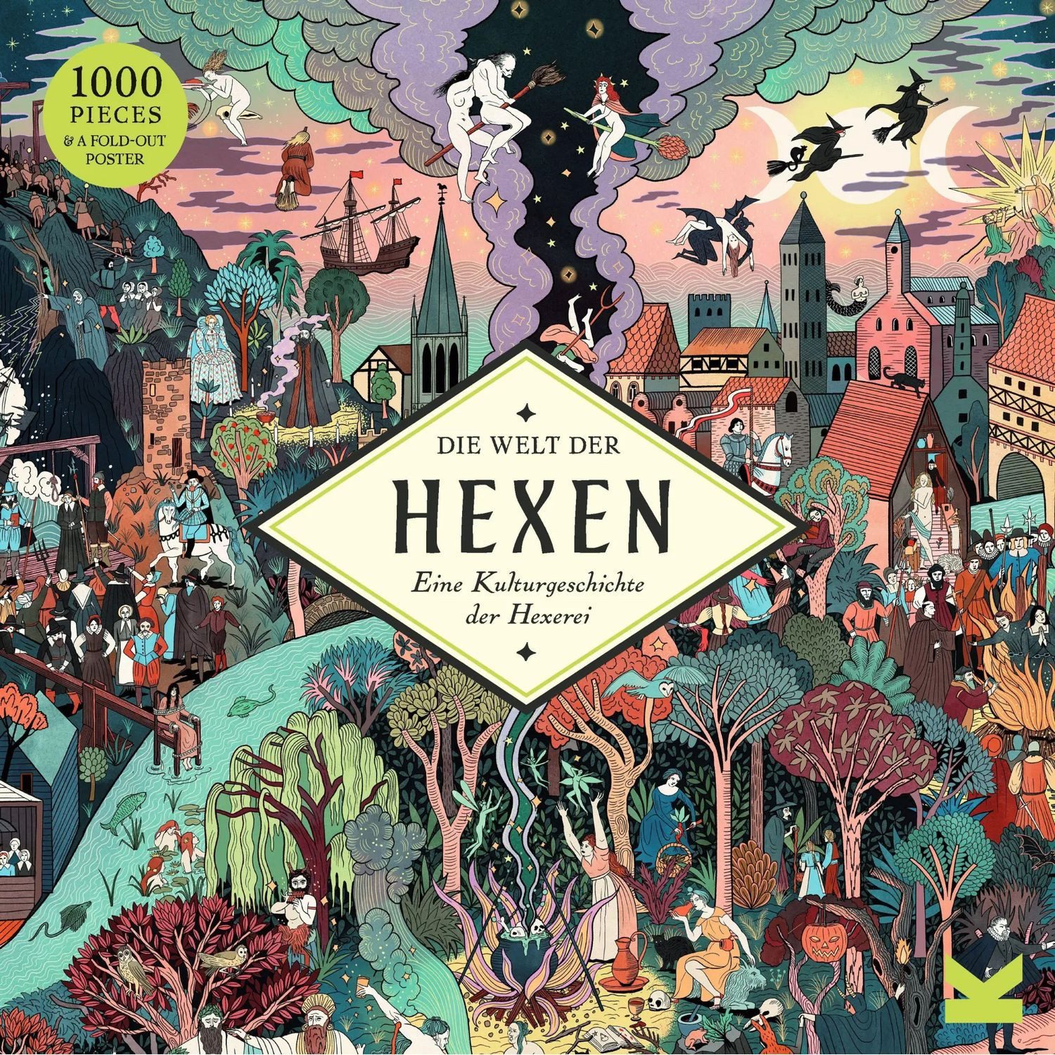 Laurence King Puzzle Die Welt der Hexen - Puzzle 1000 Teile, 1000 Puzzleteile