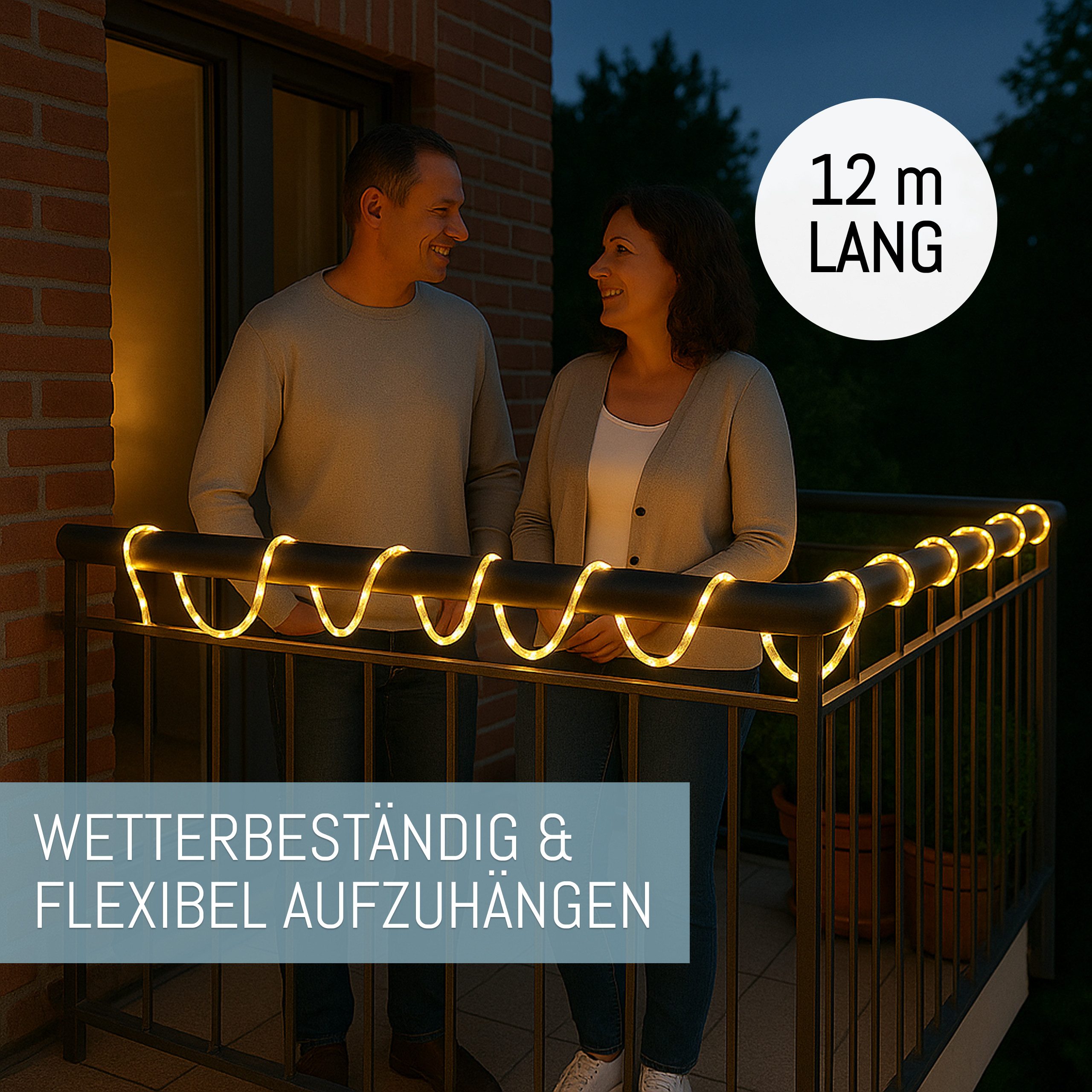 COZY HOME LED-Lichterkette Schlauch LED Stecker & Solar -, 200 LED I 8 Modi günstig online kaufen