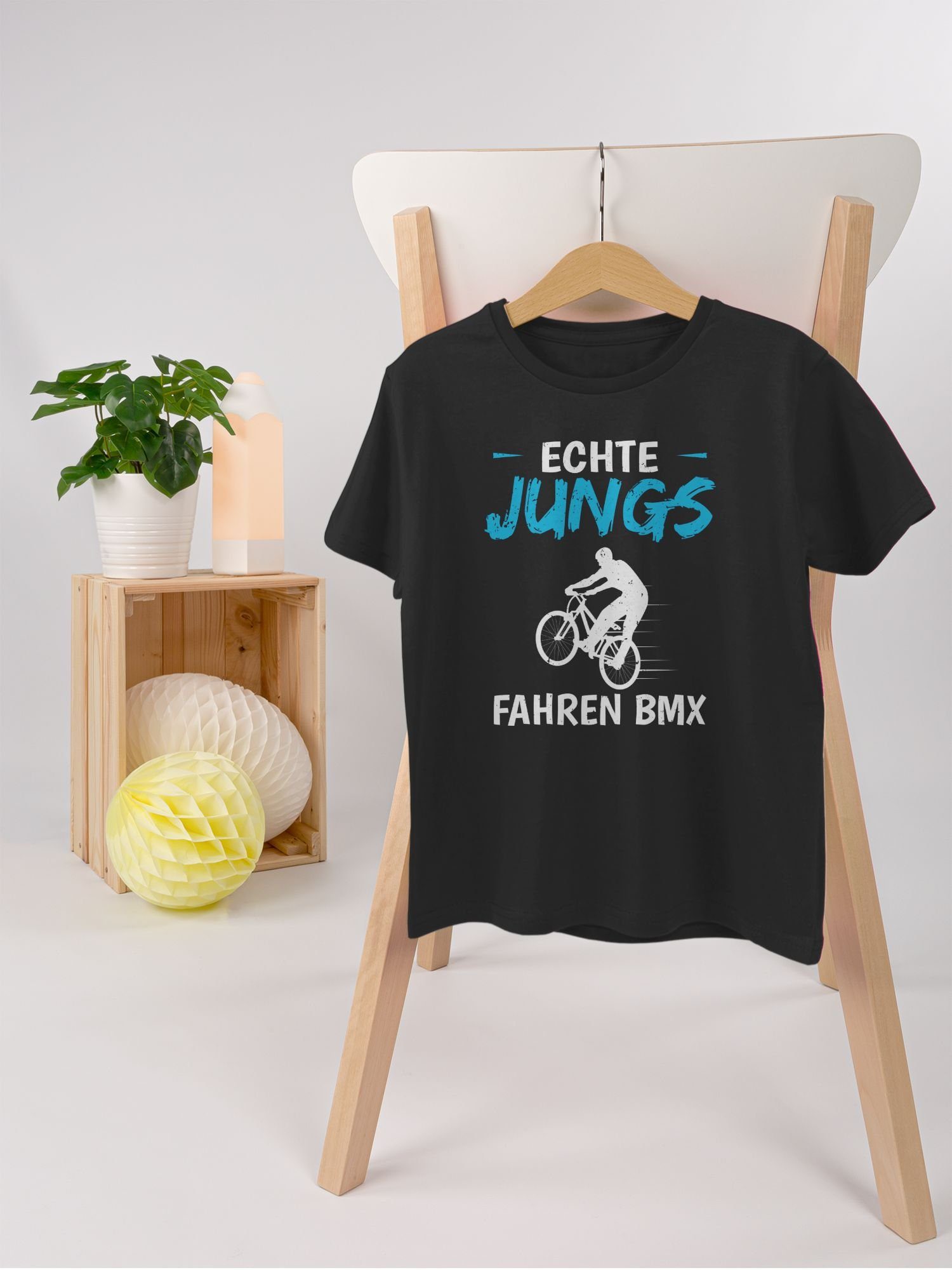Jungs 1 Kleidung Kinder Echte T-Shirt Sport Schwarz Shirtracer BMX fahren