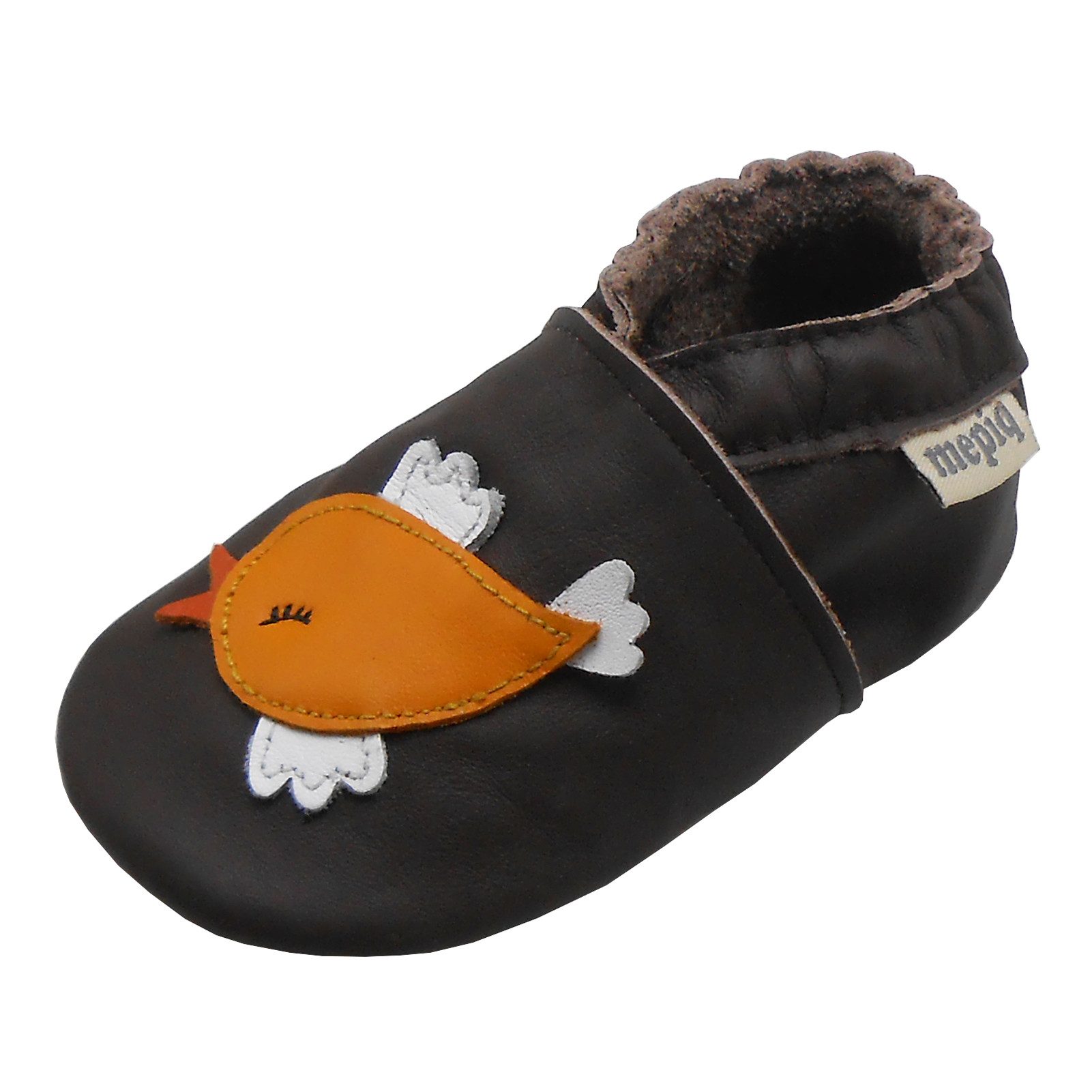 mepiq MEPIQ Baby Lauflernschuhe aus Leder mit Gummisohle rutschfest Krabbelschuh