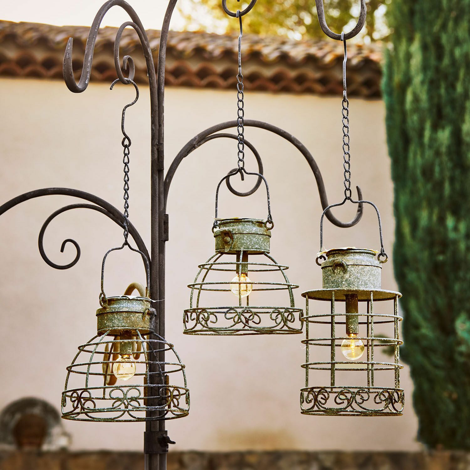 Mirabeau LED Laterne Solar-Laterne 3er Set Yirevol antikgrau
