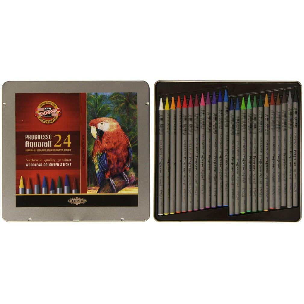 KOH-I-NOOR Buntstift Kunstkreiden Progresso Aquarell 8784 - 24 Stück