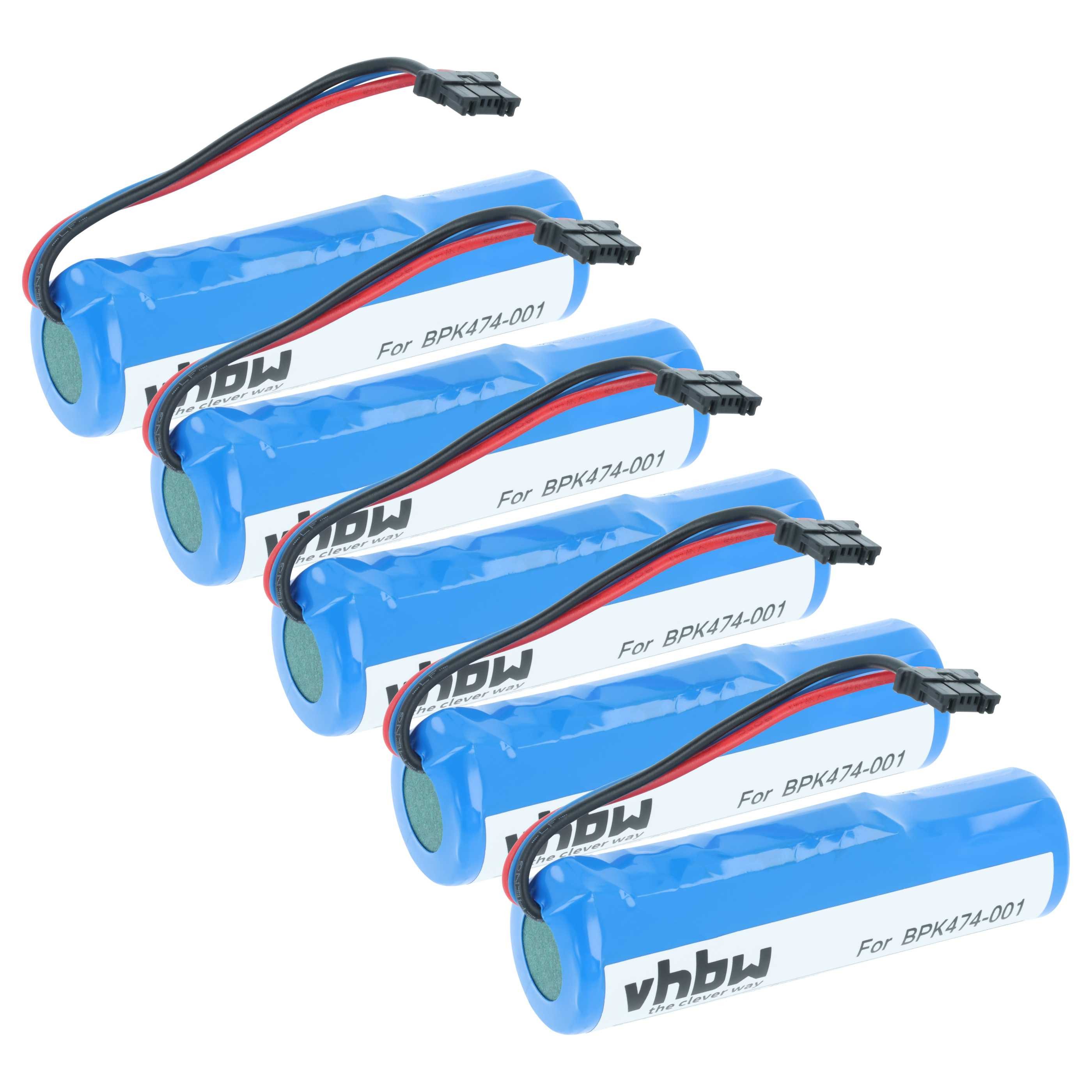 vhbw Akku Ersatz für VeriFone BPK474-001-03-B, BPK474-001 für Akku Akku Li-Ion 2600 mAh (3,7 V, 5 St), Leistungsfähige Austausch-Akkus für POS-Gerät, Zahlterminal