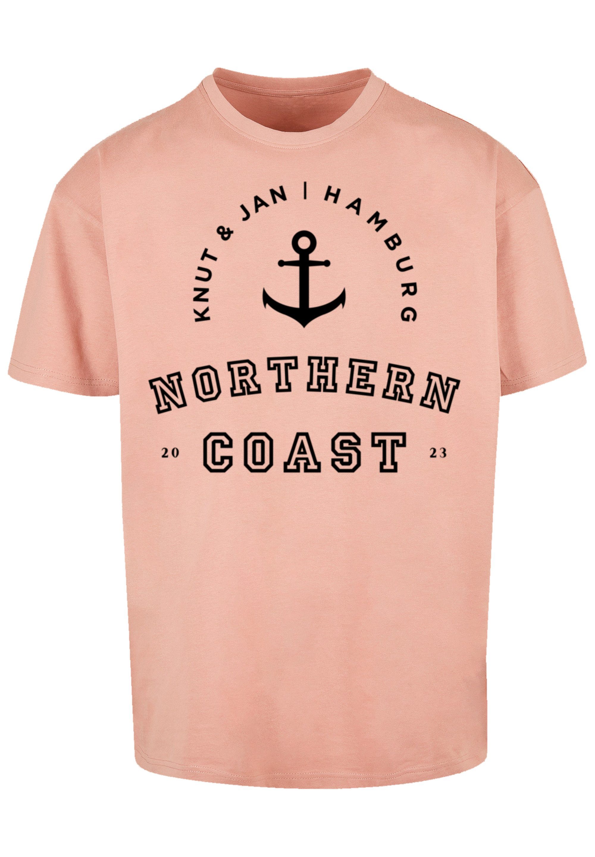 Knut Jan & F4NT4STIC T-Shirt Nordsee Northern Hamburg amber Print Coast