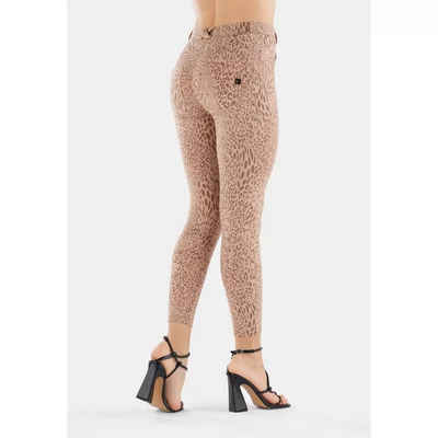 Freddy Jeggings Freddy WR.UP Push-Up Hose 7/8 Regular High Waist beige Animalier