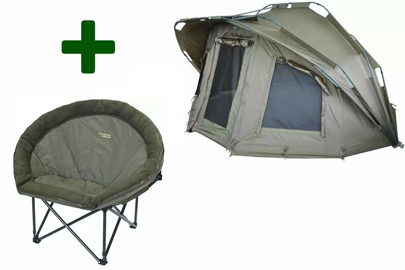 Angelzelt Fort Knox 2.0 Pro Dome 2Man + Carp Chair