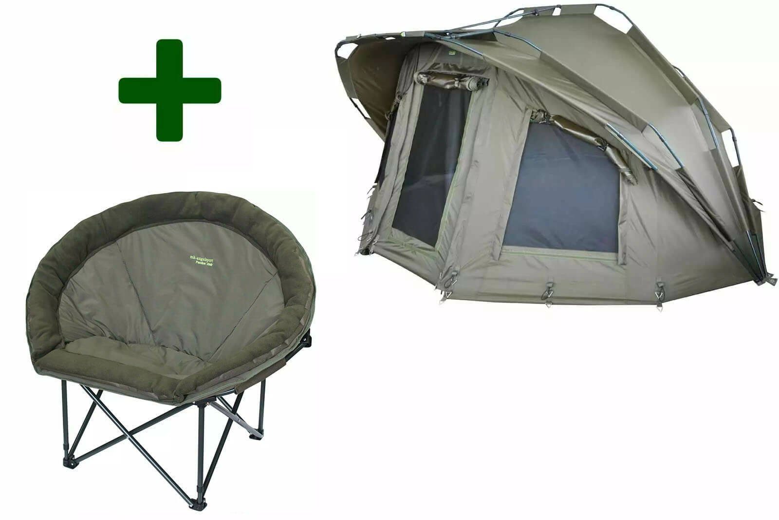 MK Angelsport Angelzelt Fort Pro 2.0 + Knox Dome Chair Carp 2Man