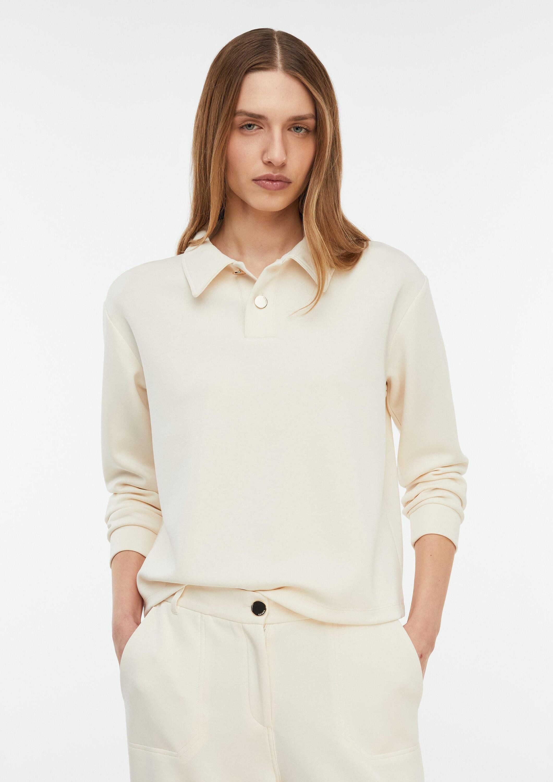 comma Sweatshirt Sweatshirt Softes Sweatshirt mit Polokragen günstig online kaufen