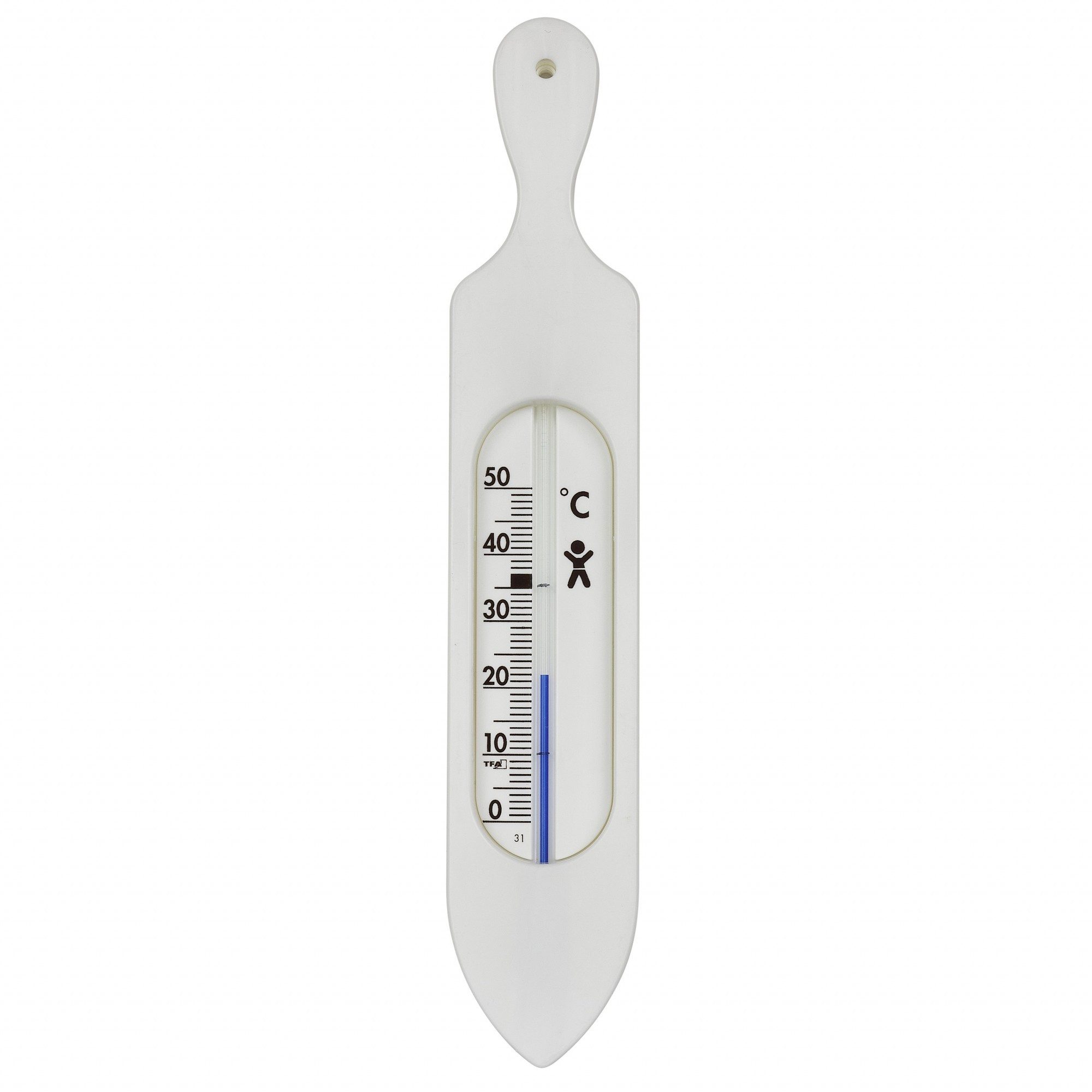 TFA Dostmann Badethermometer Badethermometer Schiffchenform aus Kunststoff, Hergestellt in Deutschland