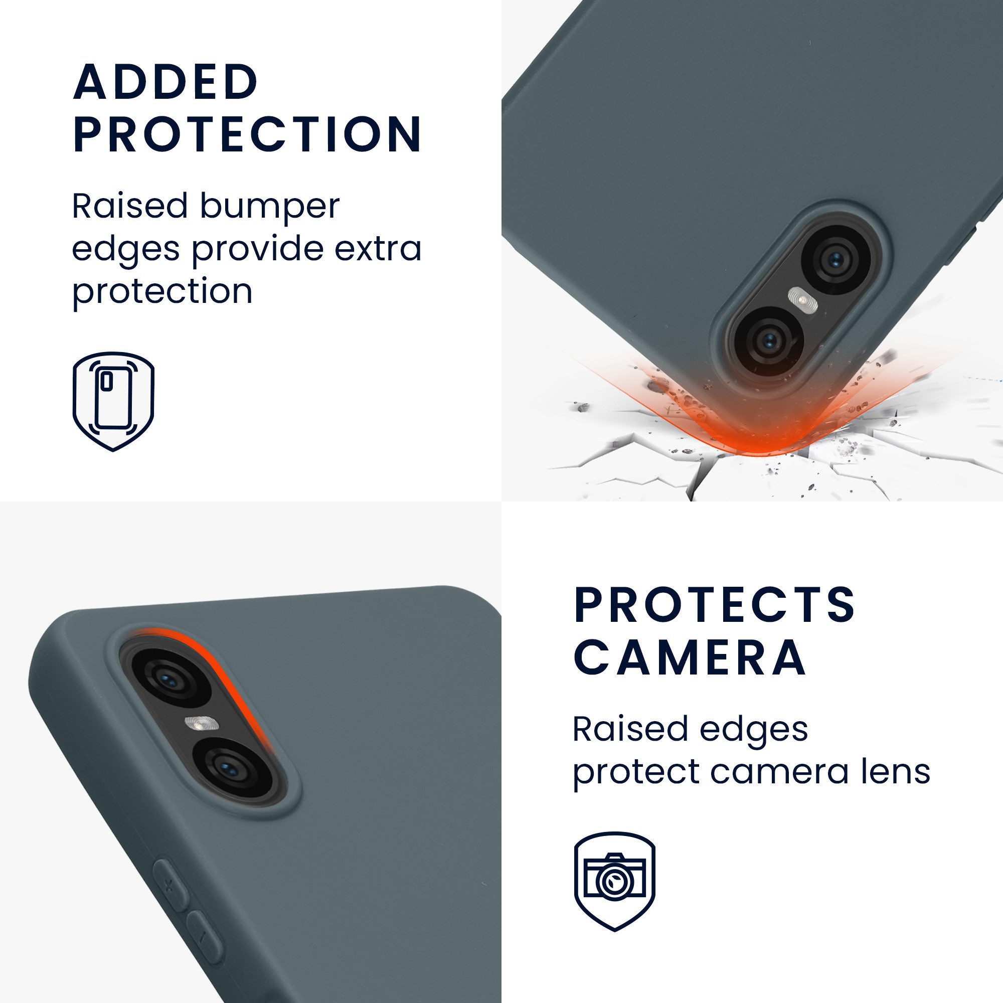 kwmobile Handyhülle Hülle für Sony Xperia 10 VI, Hülle Silikon - Soft Handyhülle - Handy Case Cover