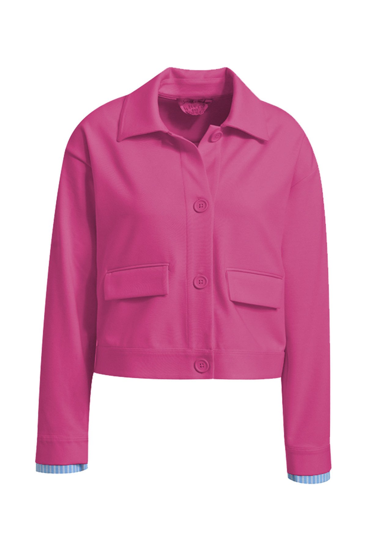 Smith & Soul Hemdjacke aus Interlock-Jersey, Umlegekragen