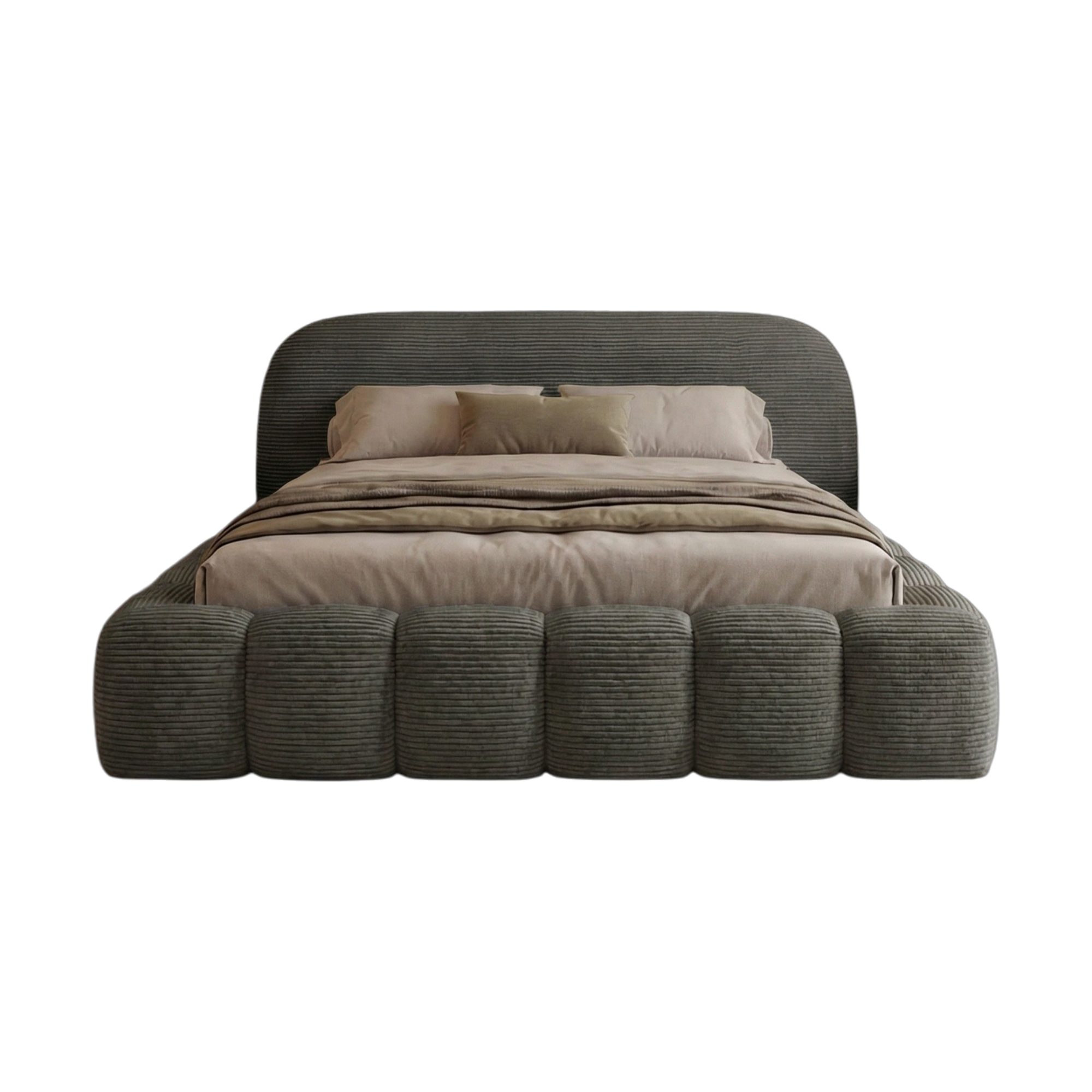 thematys Polsterbett mit Bettkasten, CLOUD 140x200 160x200 180x200 200x200cm (Kopfteil im Oversize-Look und Stauraum – weich, modern und pflegeleicht), Inklusiv – Bild 4 von 5