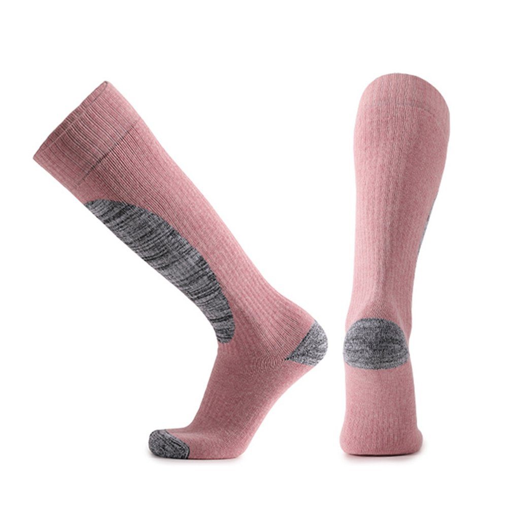 Atmungsaktive Unisex Snowboarding Socken Rosa Skisocken thermische Skien Skisocken,Winter