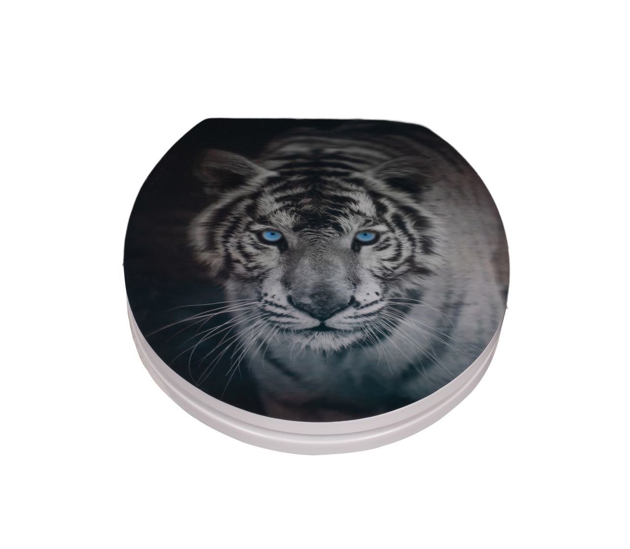 Primaster WC-Sitz Primaster WC-Sitz mit Absenkautomatik Tiger 3D, Abnehmbar Absenkautomatik Kunststoffscharniere