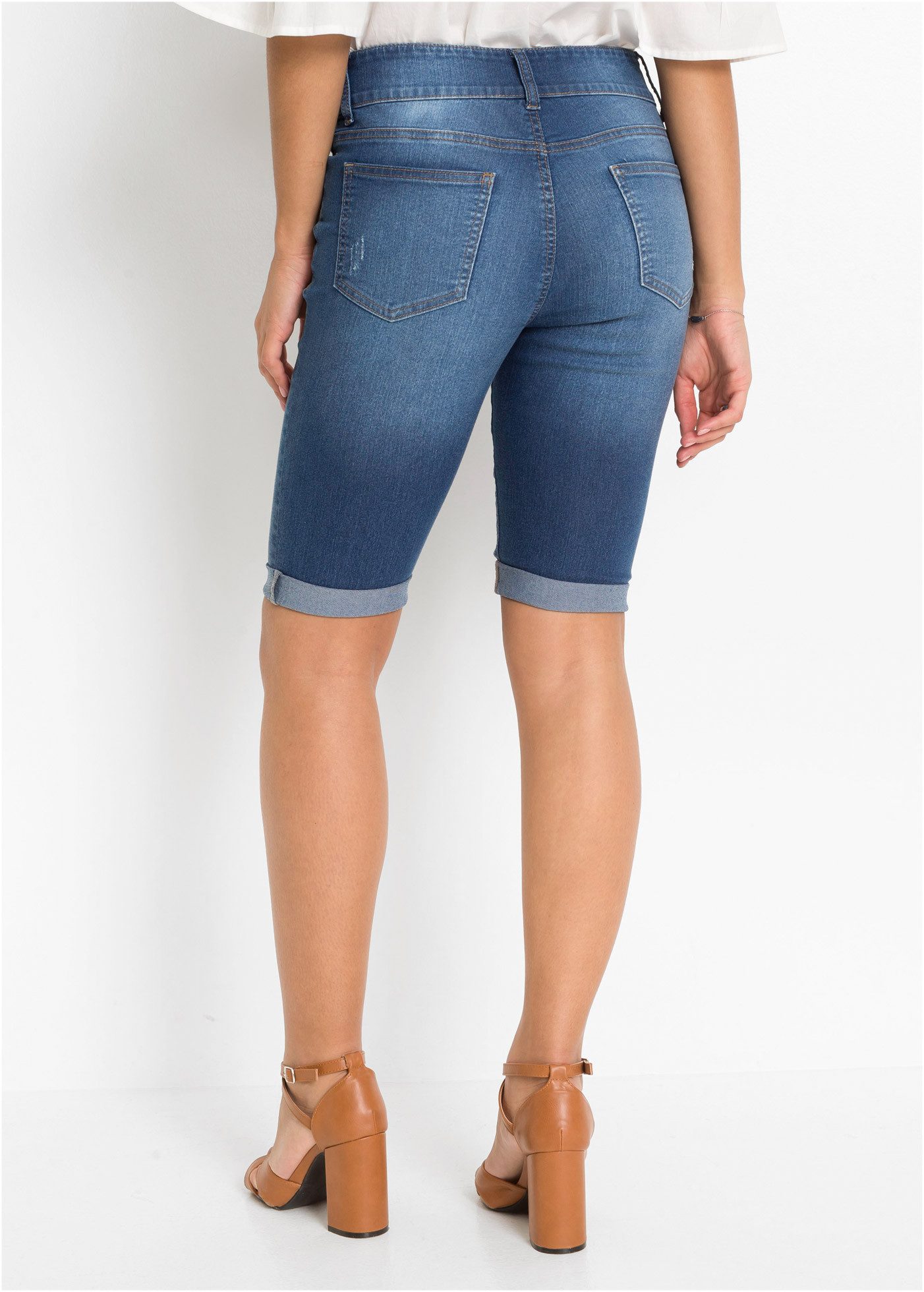 bonprix Bermudas aus Baumwolle mit Elasthan, schmale Passform